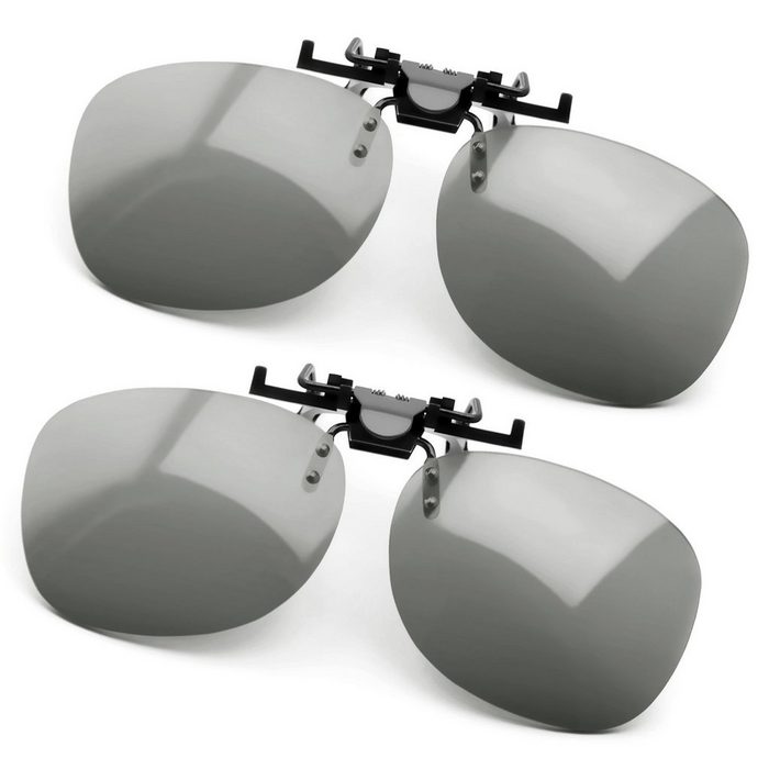 PRECORN 3D-Brille 2x 3D Brille Clip-On Universale passive 3D Brille für Brillenträger
