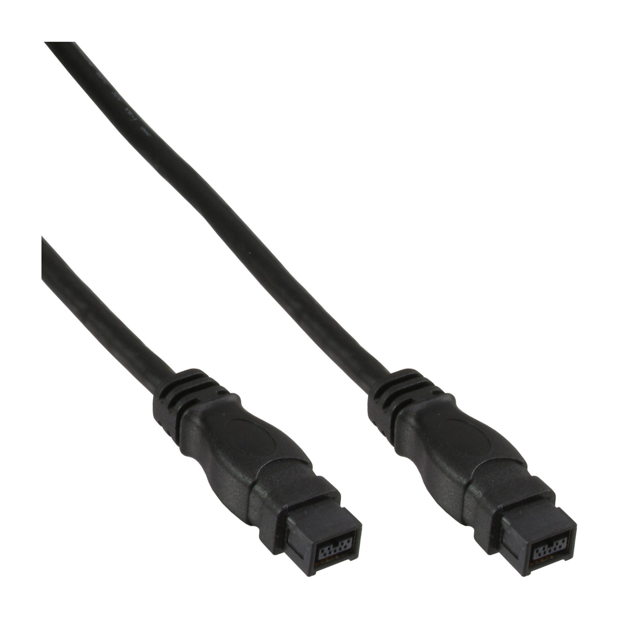 InLine® FireWire Kabel, IEEE1394 9pol Stecker / Stecker, schwarz, 1,8m Computer-Kabel