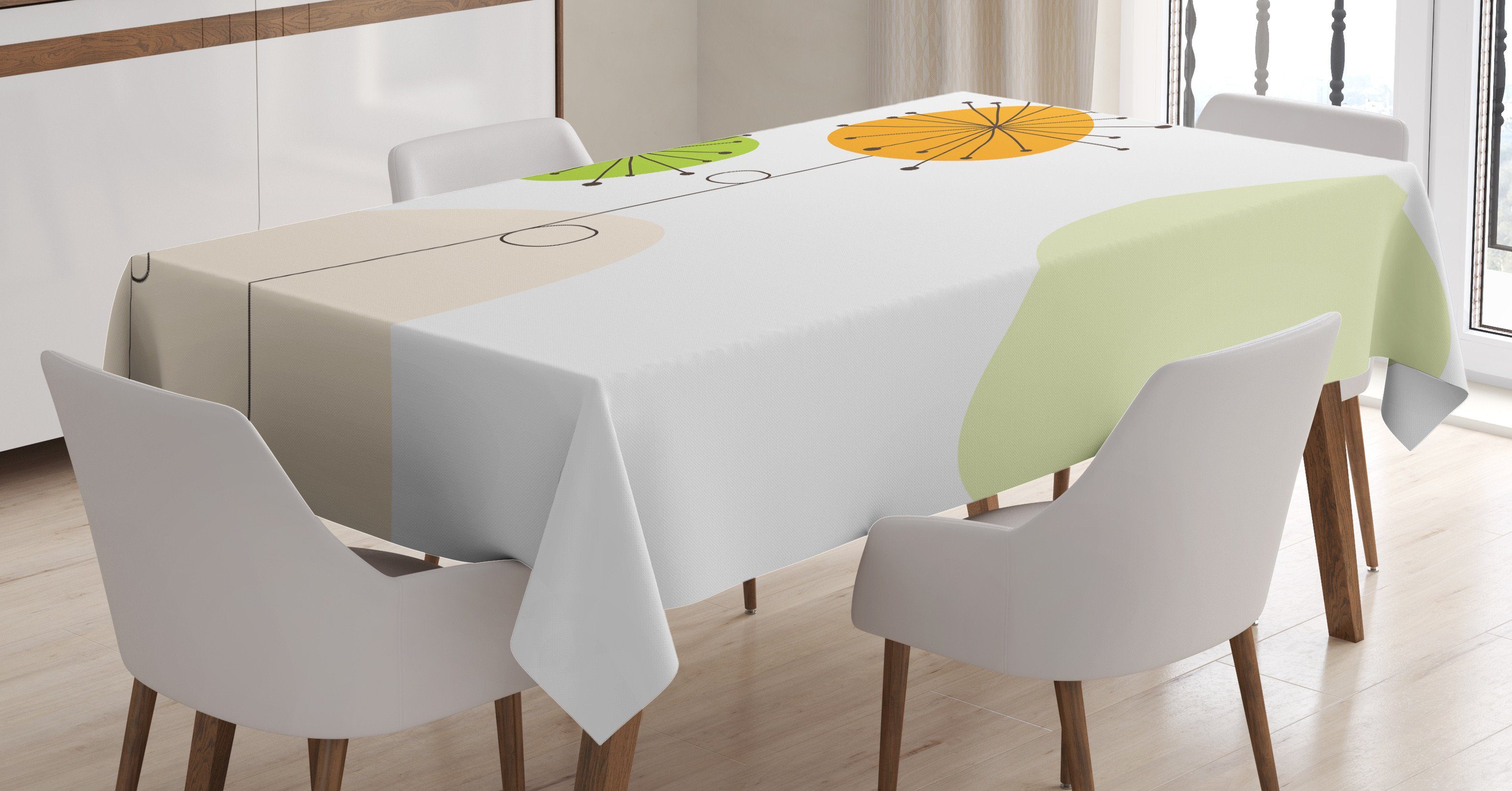 Tischdecke geeignet Theme Farbfest Bereich Waschbar Löwenzahn Abakuhaus Farben, Außen Für Klare Shower Baby den