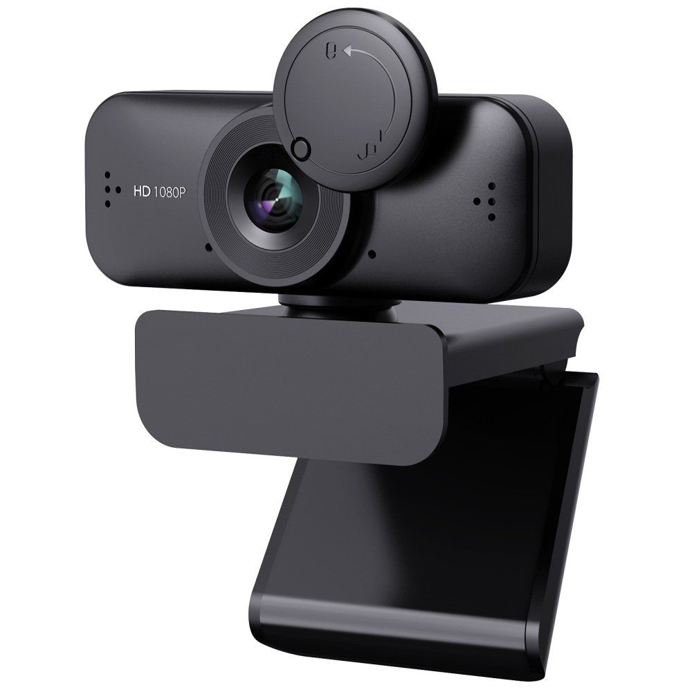 GelldG Webcam mit Mikrofon, HD 1080P Webcam mit Abdeckung für Video  Streaming Webcam