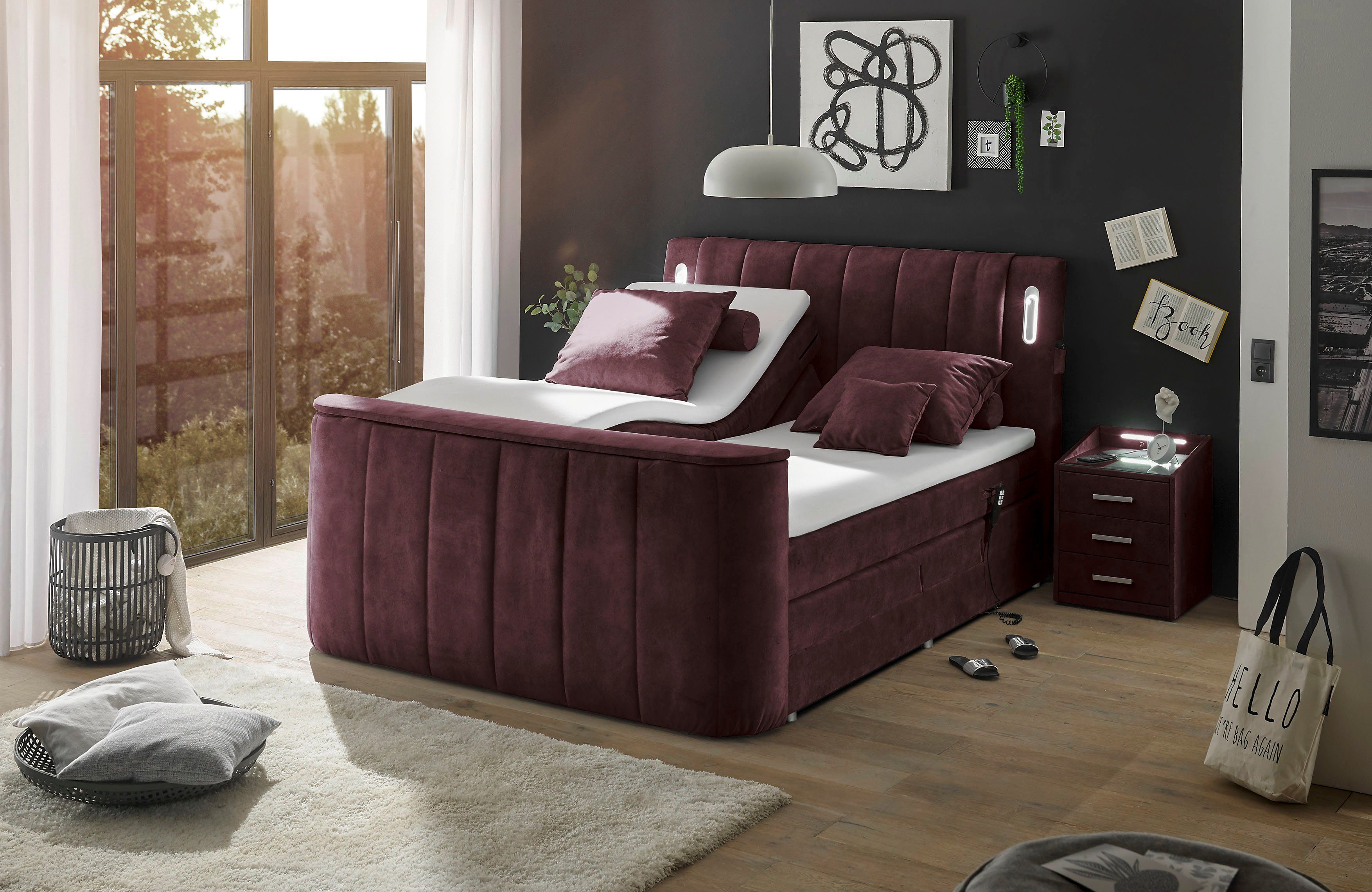 ED EXCITING DESIGN Boxspringbett Dallas (6-St), günstig online kaufen