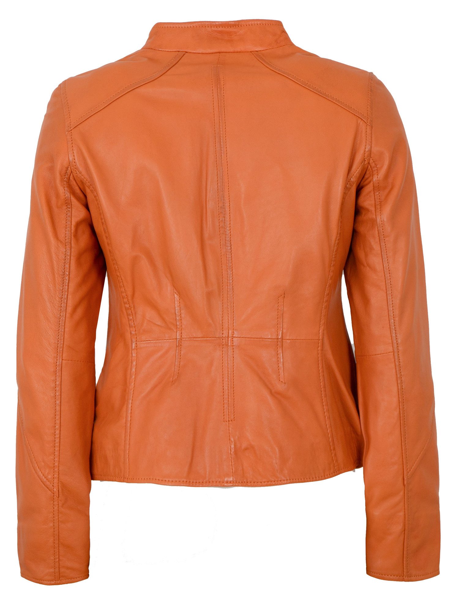 Jilani Lederjacke Fulya Jilani - Damen Lederjacke Lammnappa orange
