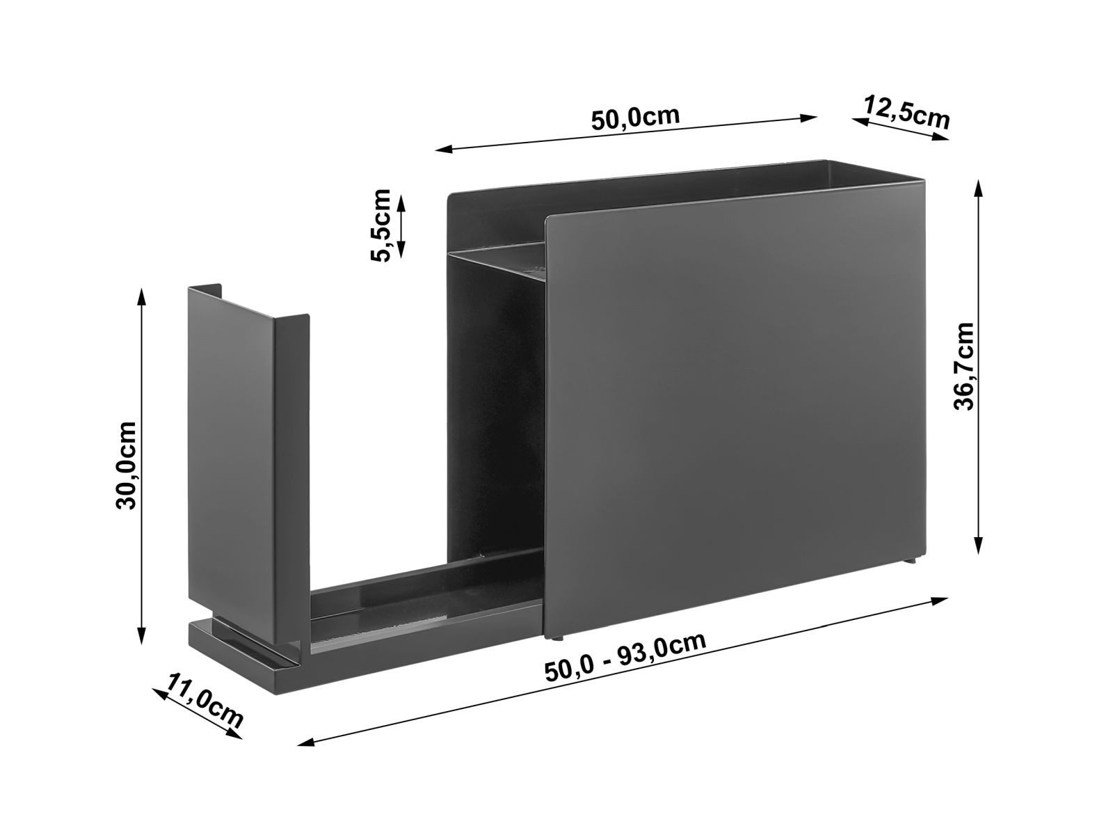 Yamazaki Küchenregal "Tower" Küchenablage 50x36x12cm, platzsparend, günstig online kaufen