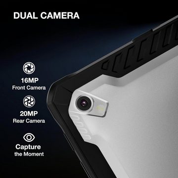 DOOGEE Leistungsstarkes Tablet (10.36", 128 GB, Android 13, 2,4G+5G, 10800mAh Akku 2K FHD+ Display,20MP+16MP camera,Dual SIM WIFI 6 Silber)