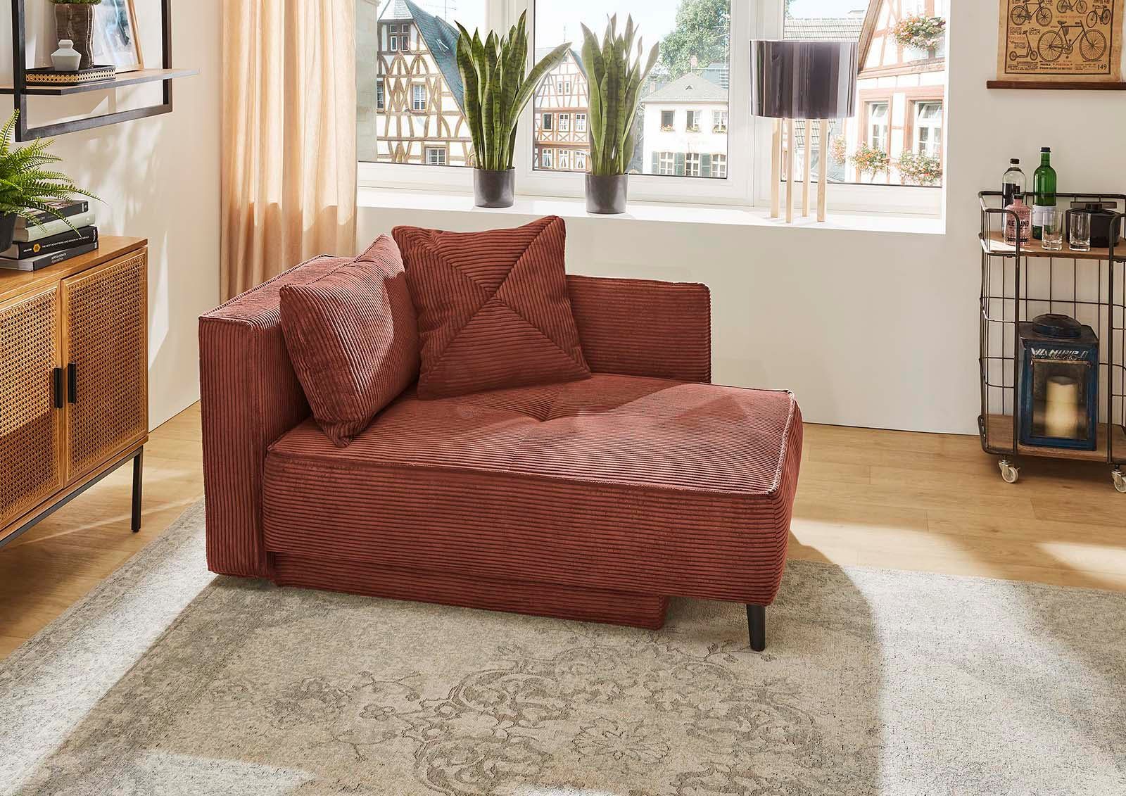 Jockenhöfer Gruppe Recamiere Rex, mit Bettfunktion und Bettkasten, Federker günstig online kaufen