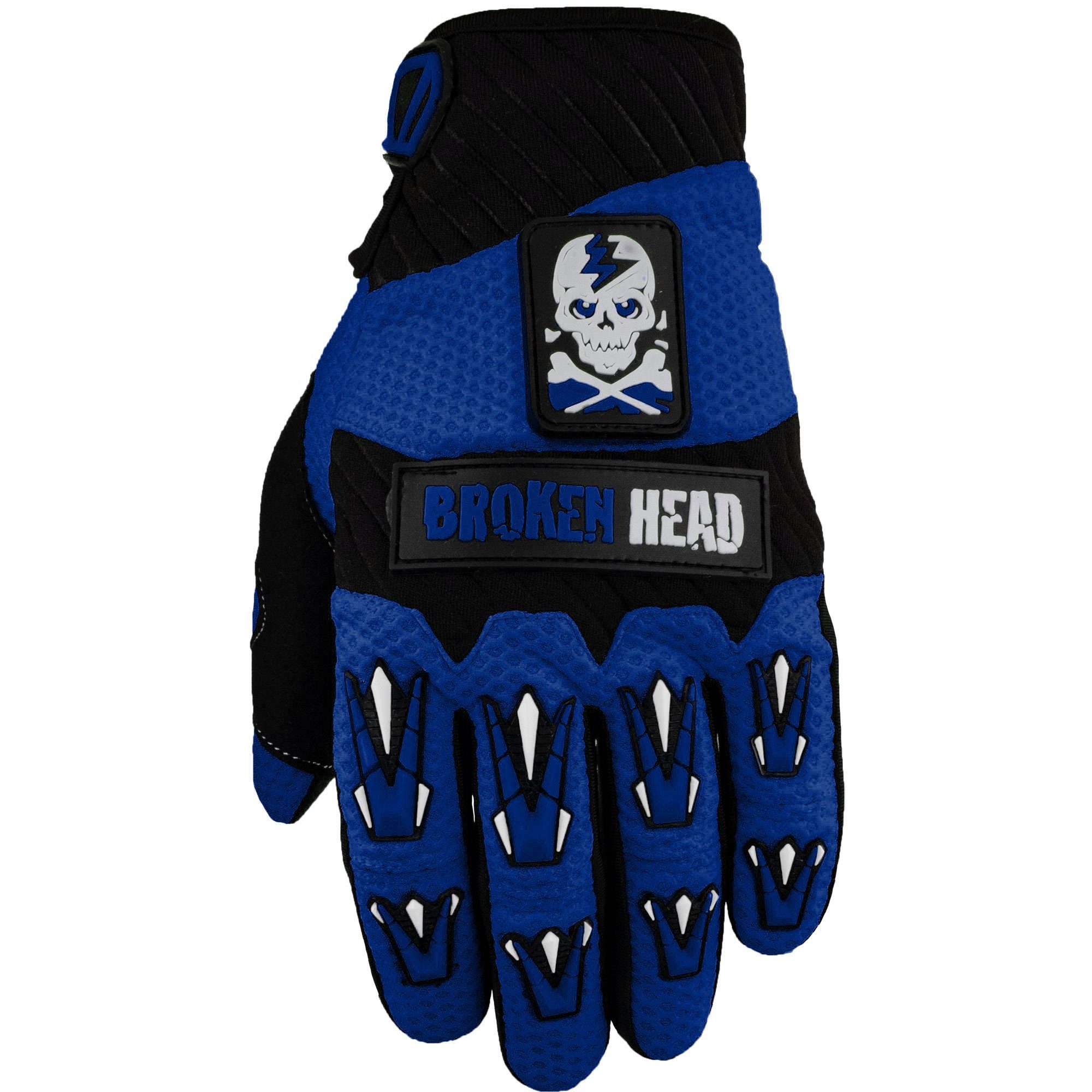 Broken Head Motorradhandschuhe Faustschlag Dark Blue Weiteneinstellung