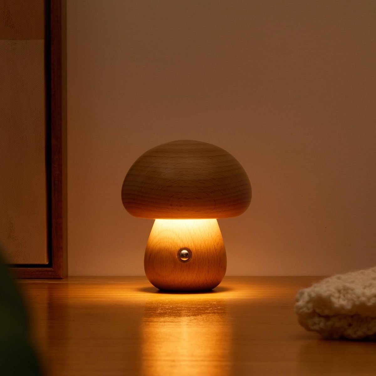 Jormftte LED Nachttischlampe Pilzlampe für Schlafzimmer,tragbare dimmbare für Heimdekoration