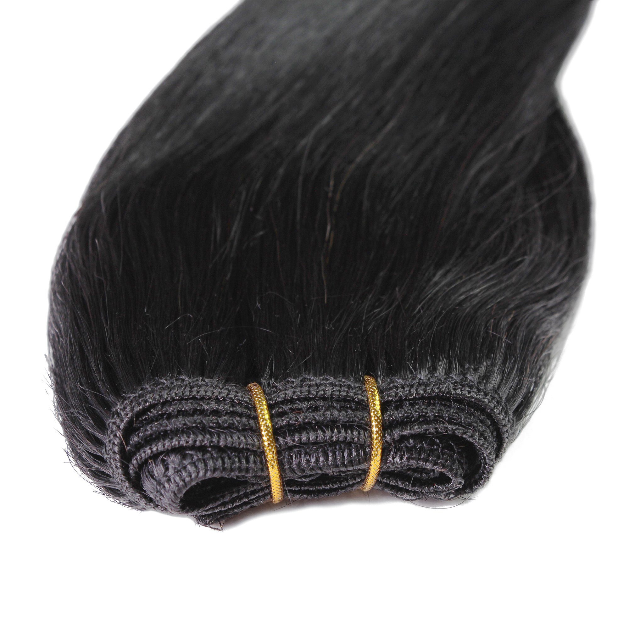 hair2heart Echthaar-Extension Premium Echthaartresse #4/0 Mittelbraun 30cm