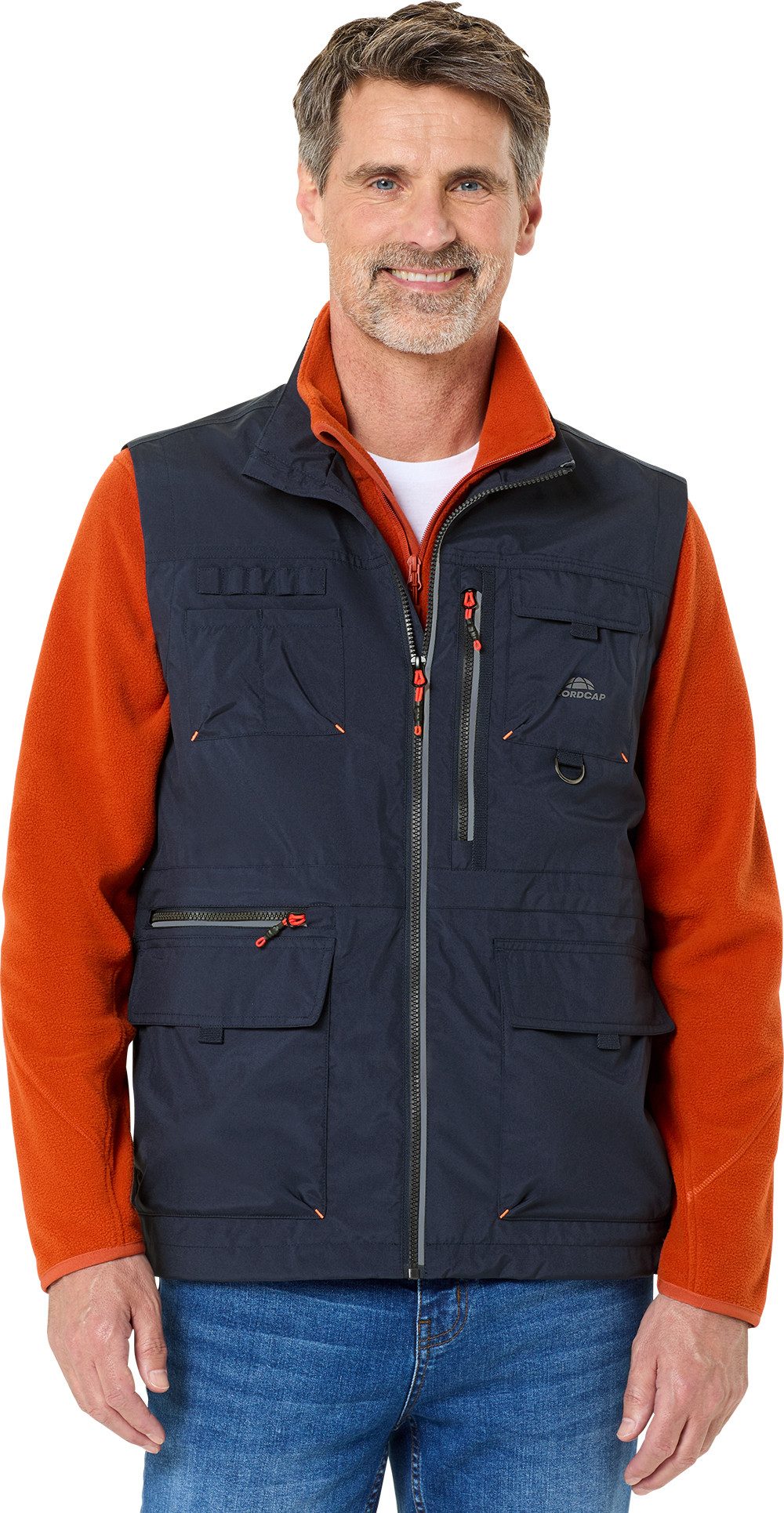 Nordcap Funktionsweste Rückenpasse mit reflektierender Paspelierung