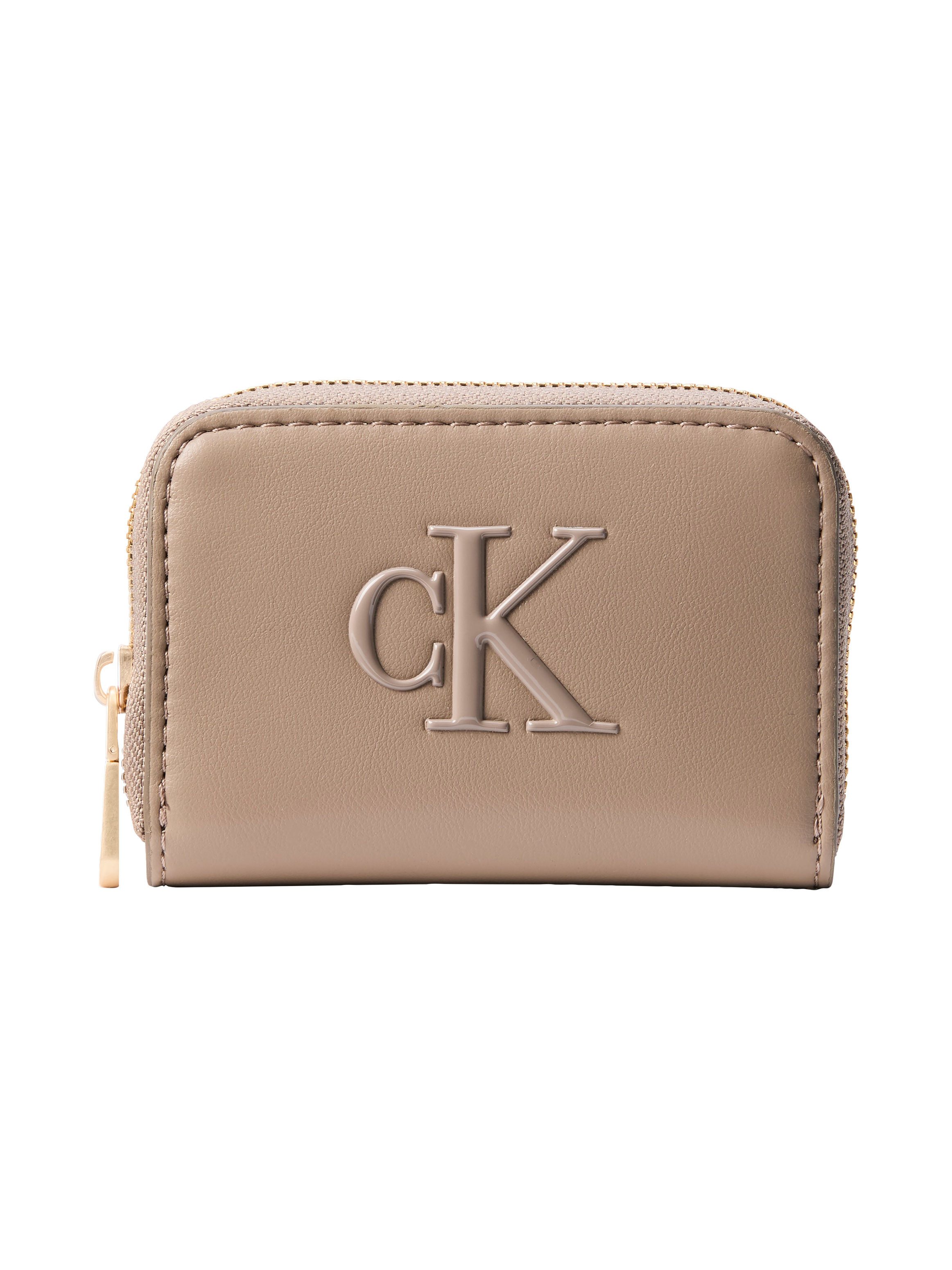 Calvin Klein Geldbörse BOLD CK MEDIUM ZIP AROUND, Damen Portemonnaie, Geldb günstig online kaufen