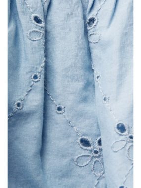 Esprit Minikleid Kleid mit Stickerei, 100 % Baumwolle