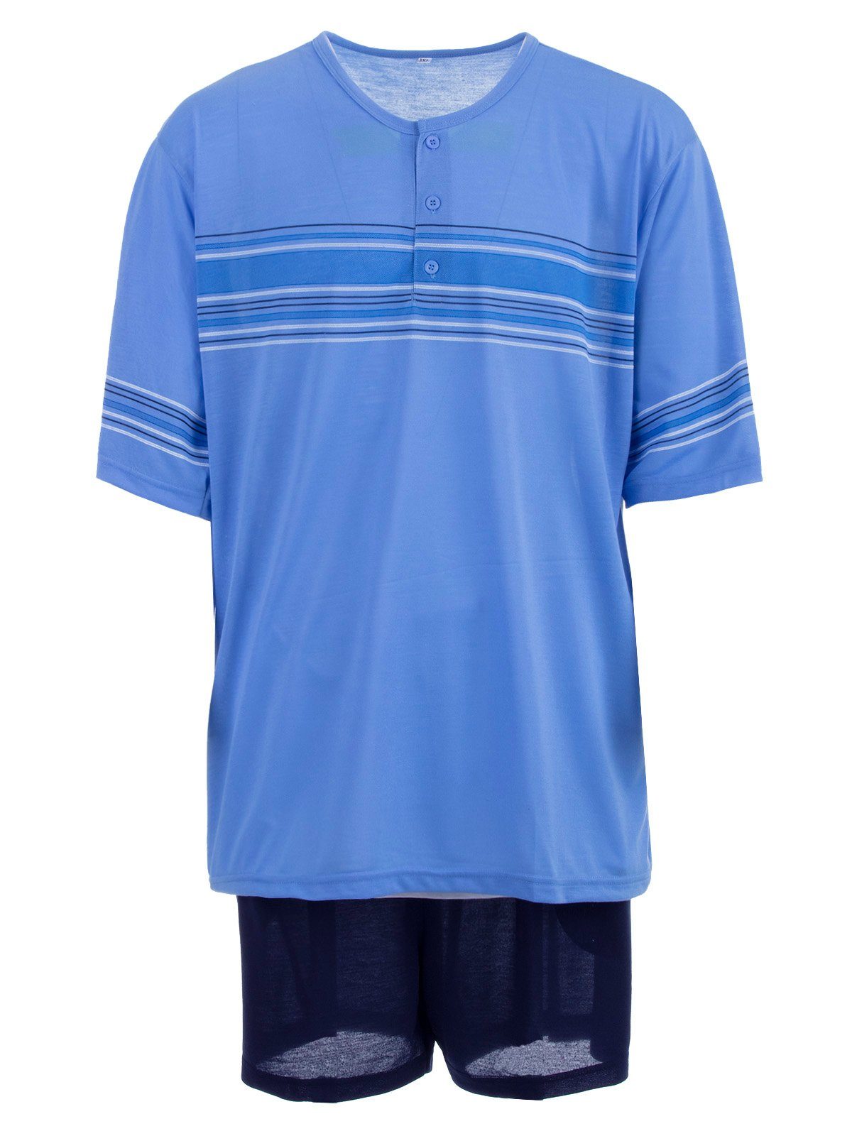 Lucky Shorty Streifen Köpfe Herren Pyjama Set Kurz 3XL - 5XL