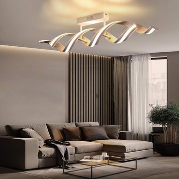 ZMH LED Deckenleuchte Spirale Esstischlampe Modern Weiß Esszimmer 3000K Warmweiß, LED fest integriert, warmweiß, Küchenlampe 29W für Küche Wohnzimmer Büro Arbeitszimmer