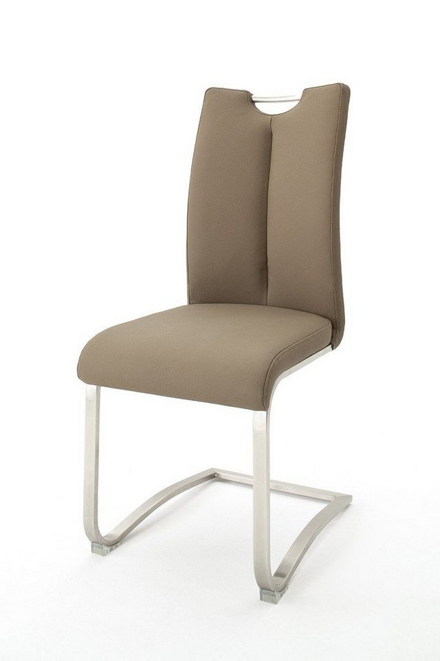 MCA furniture Freischwinger Artos (Set, 2 St), Stuhl mit Echtlederbezug, bis  140 Kg belastbar