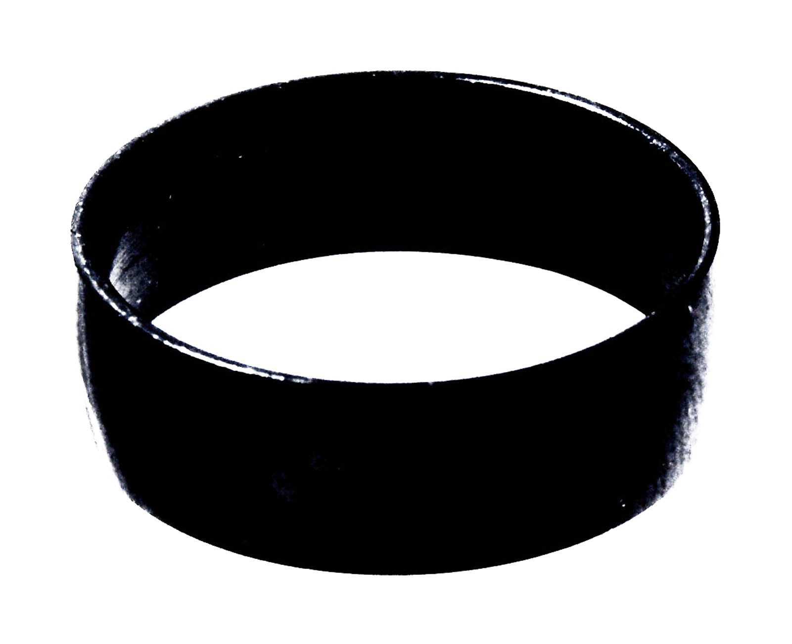 Kiss of Leather Fingerring schlichter schwarzer RING 2 - EDELSTAHL