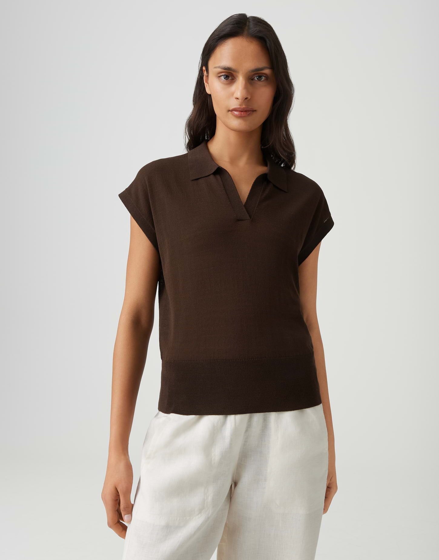 OPUS Strickpullover POSARA Regular mit Polokragen