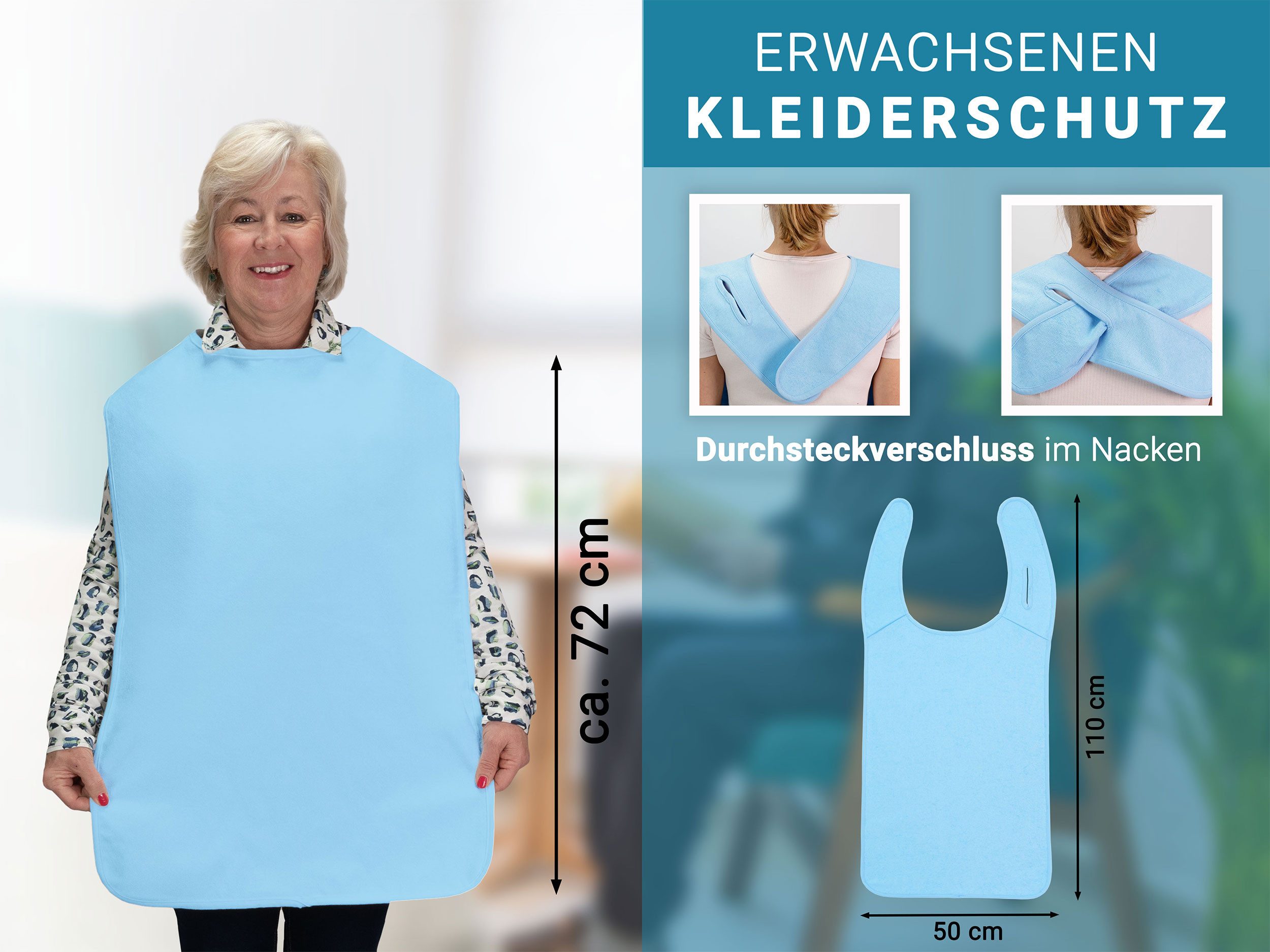 ZOLLNER Speiseschürze, 50 x 110 cm, 100% Polyester