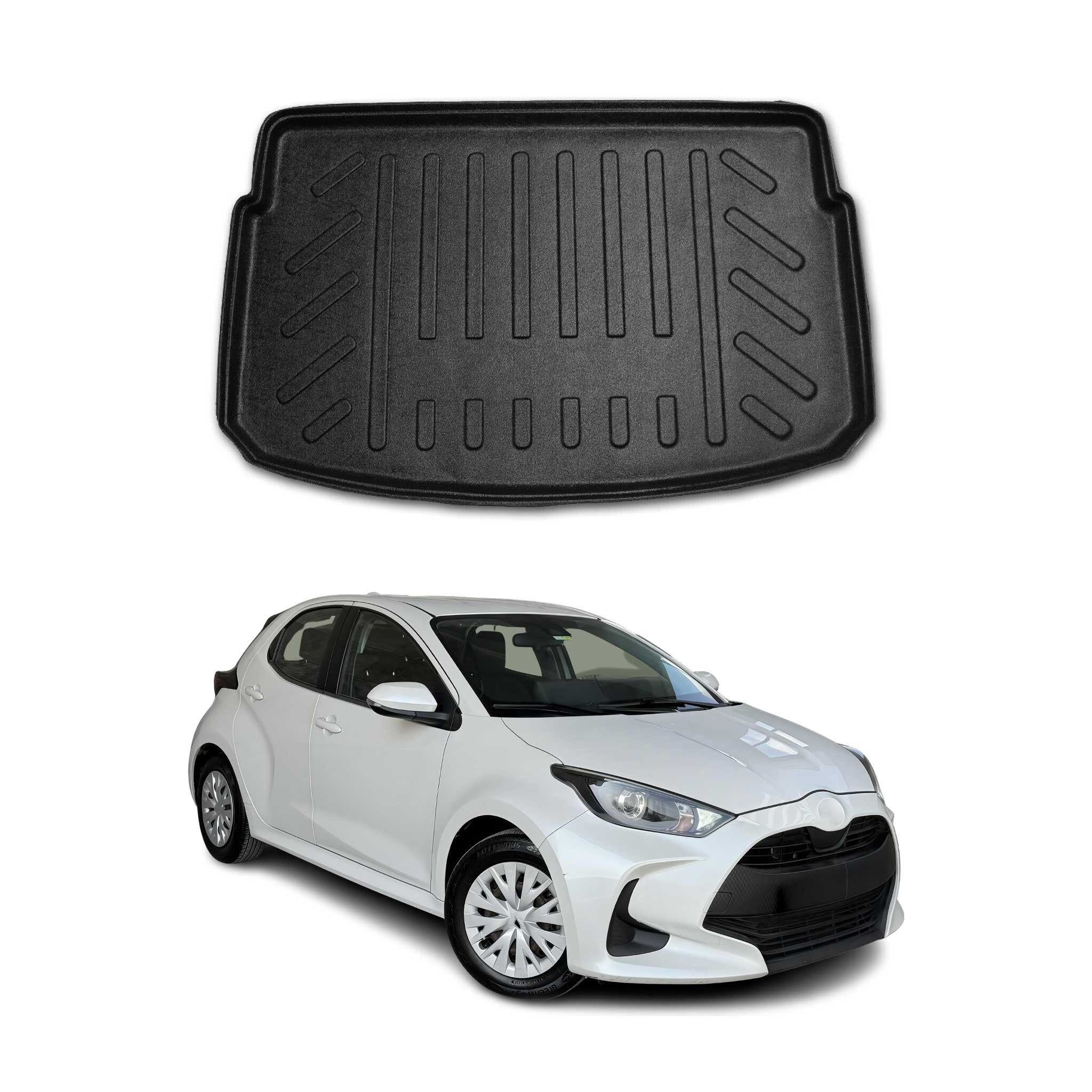 OMAC Kofferraummatte Kofferraumwanne für Toyota Yaris 2020-2021 Gummi TPE Schwarz (1 St), für Toyota Yaris 2020-2021 Toyota Yaris 2020-2021, Einfache Installation,Antirutsch,Leicht zu reinigen,Leichtgewicht