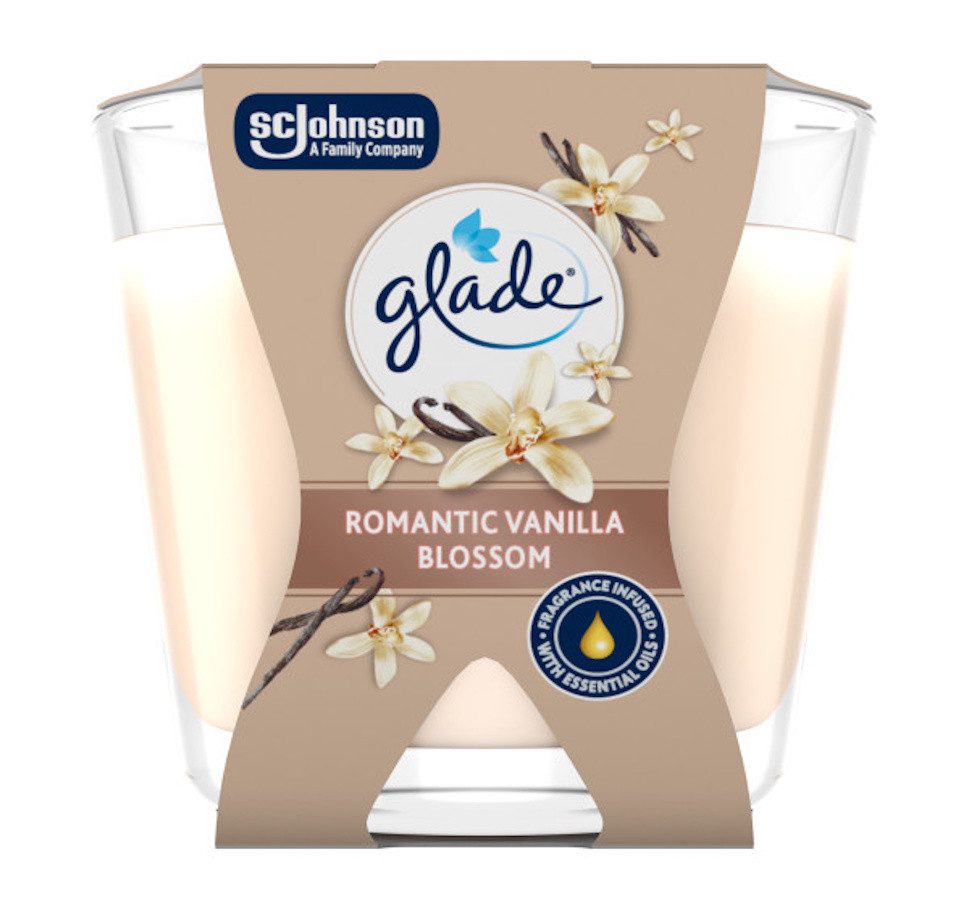 Glade Duftkerze Décor Duftkerze Romantic Vanilla Blossom, 70 g