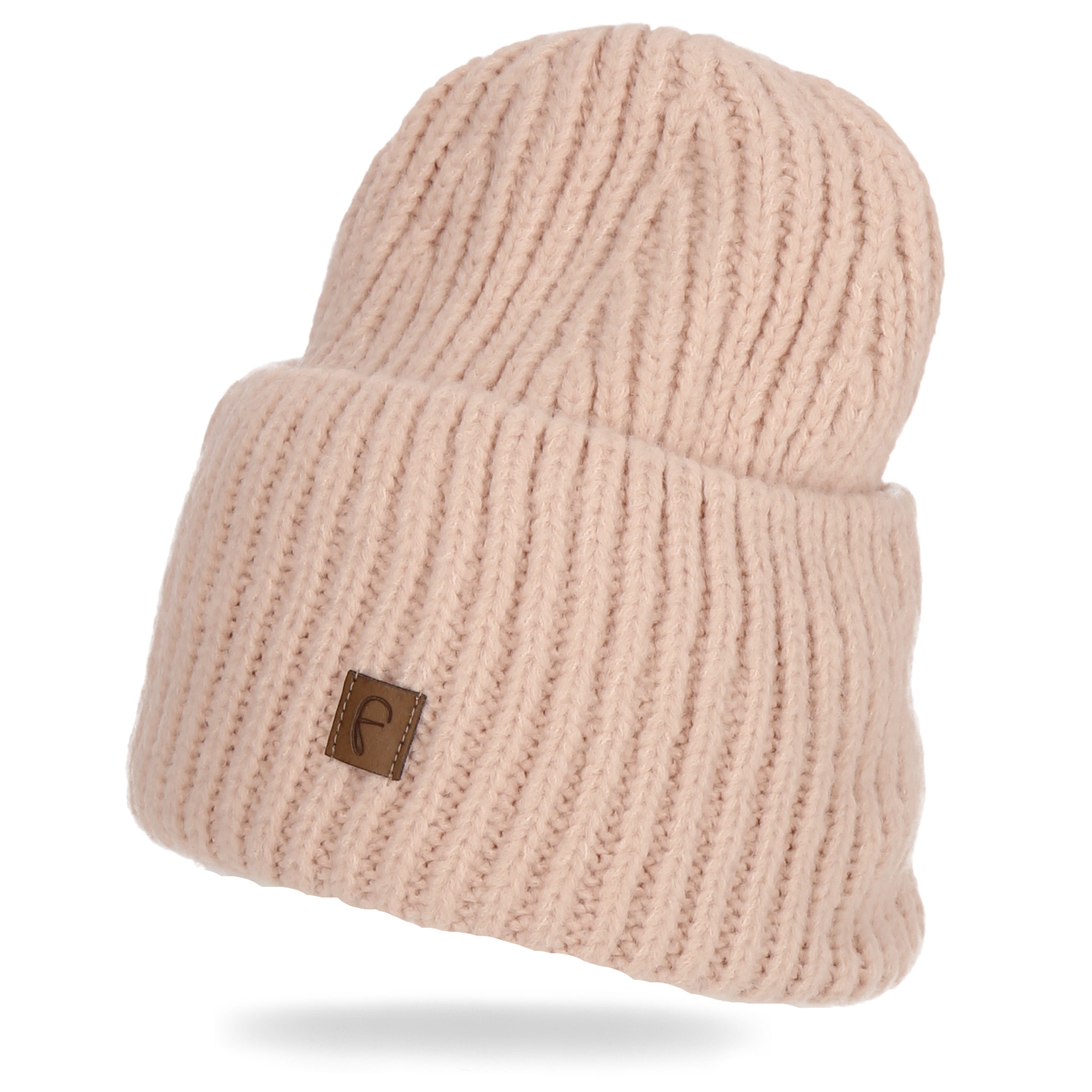 Faera Strickmütze Wintermütze weicher Warmer Grobstrick