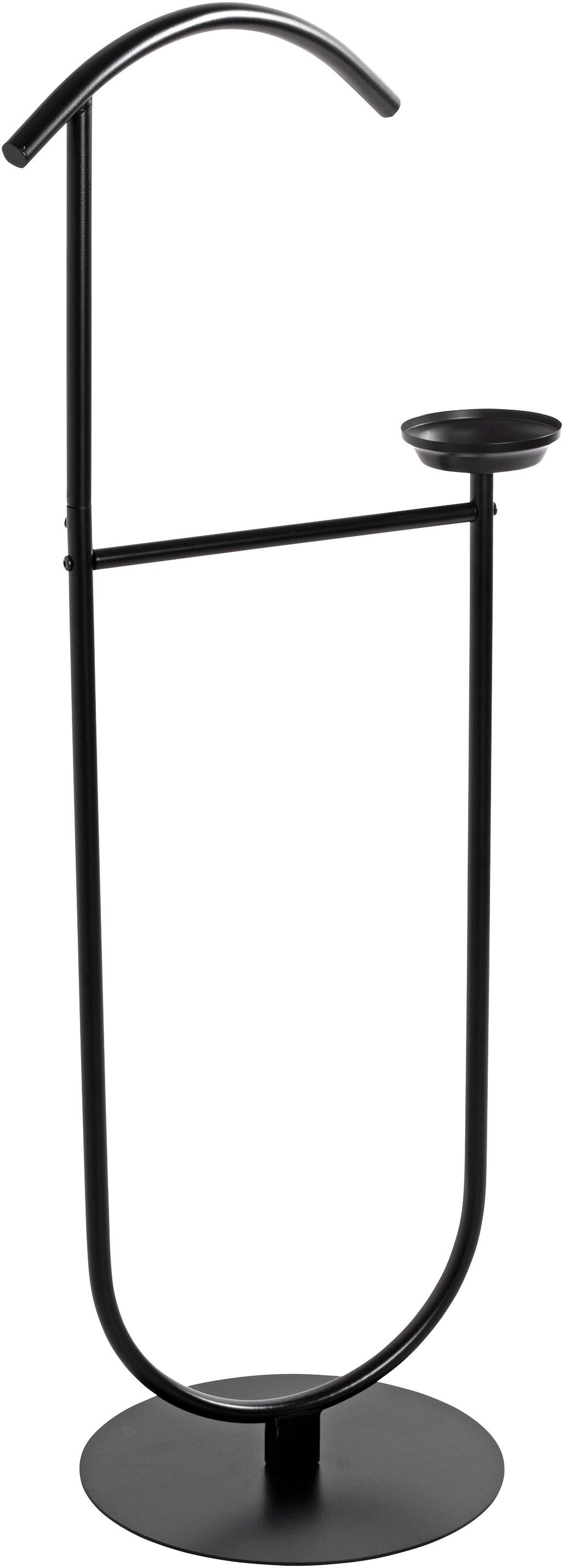 HAKU Herrendiener Anzugständer, Dressboy, Kleiderboy, Kleiderbutler, Stiller Diener, (1 St), freiform - aus Metall schwarz -B/T/H 45/34/116 cm