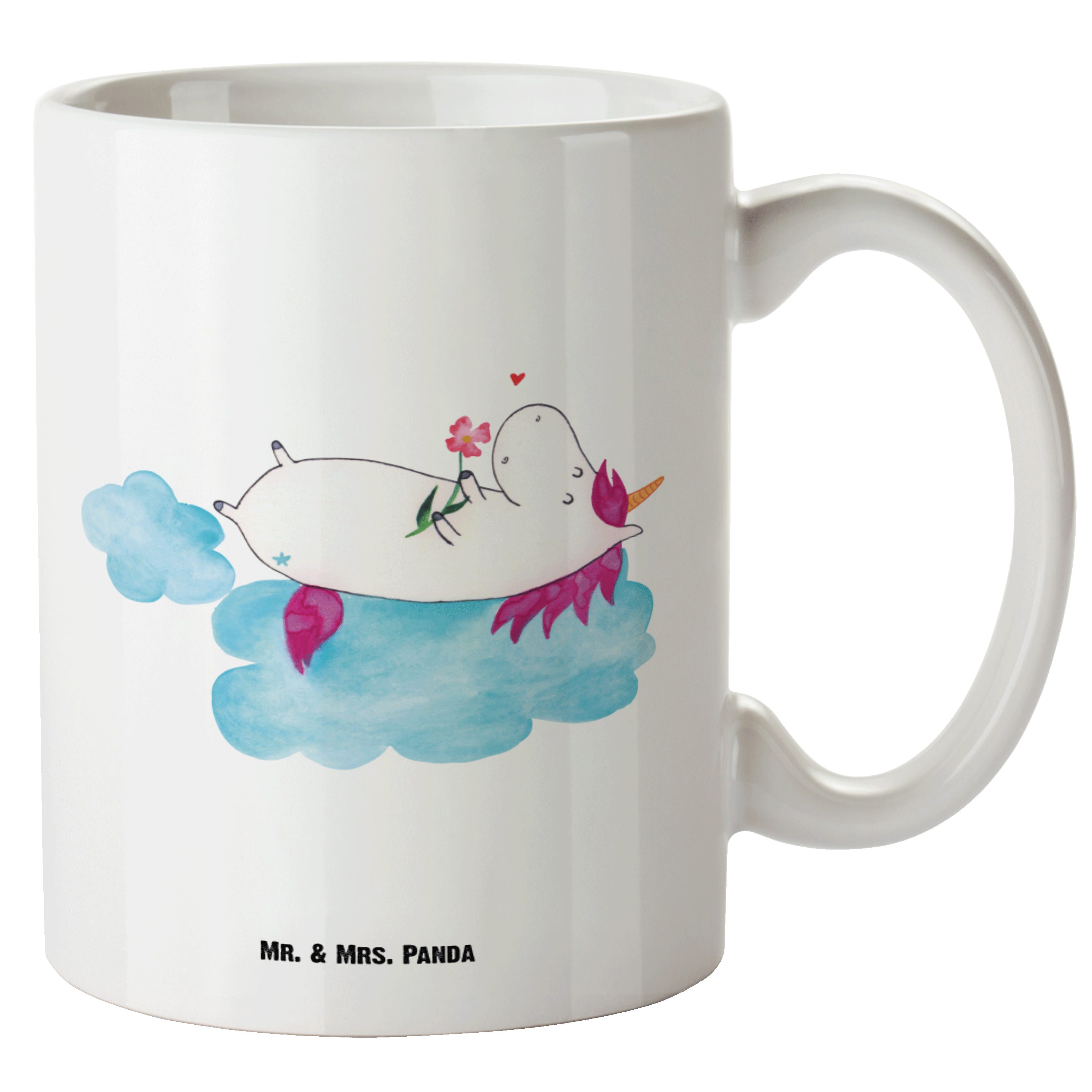 Mr. & Panda spül, Wolke Geschenk, Einhorn - auf XL Tasse - Pegasus, verliebt Weiß Keramik Mrs. Tasse Freundin