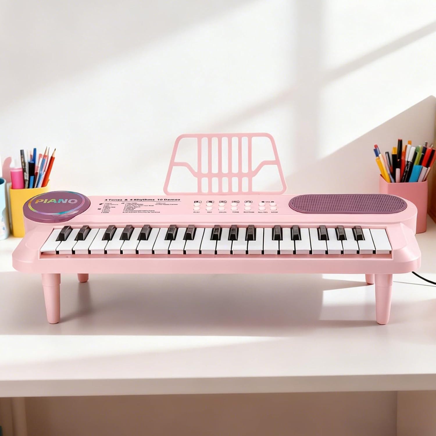 Youyijia Spielzeug-Musikinstrument Trintion 37-Tasten Kinder Keyboard Elektronisches Klavier für Kinder