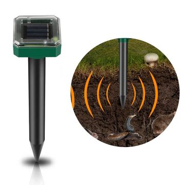 GelldG Gartenpflege-Set Maulwurfschreck Ultrasonic Maulwurf Vertreiber mit IP65 Wasserdicht