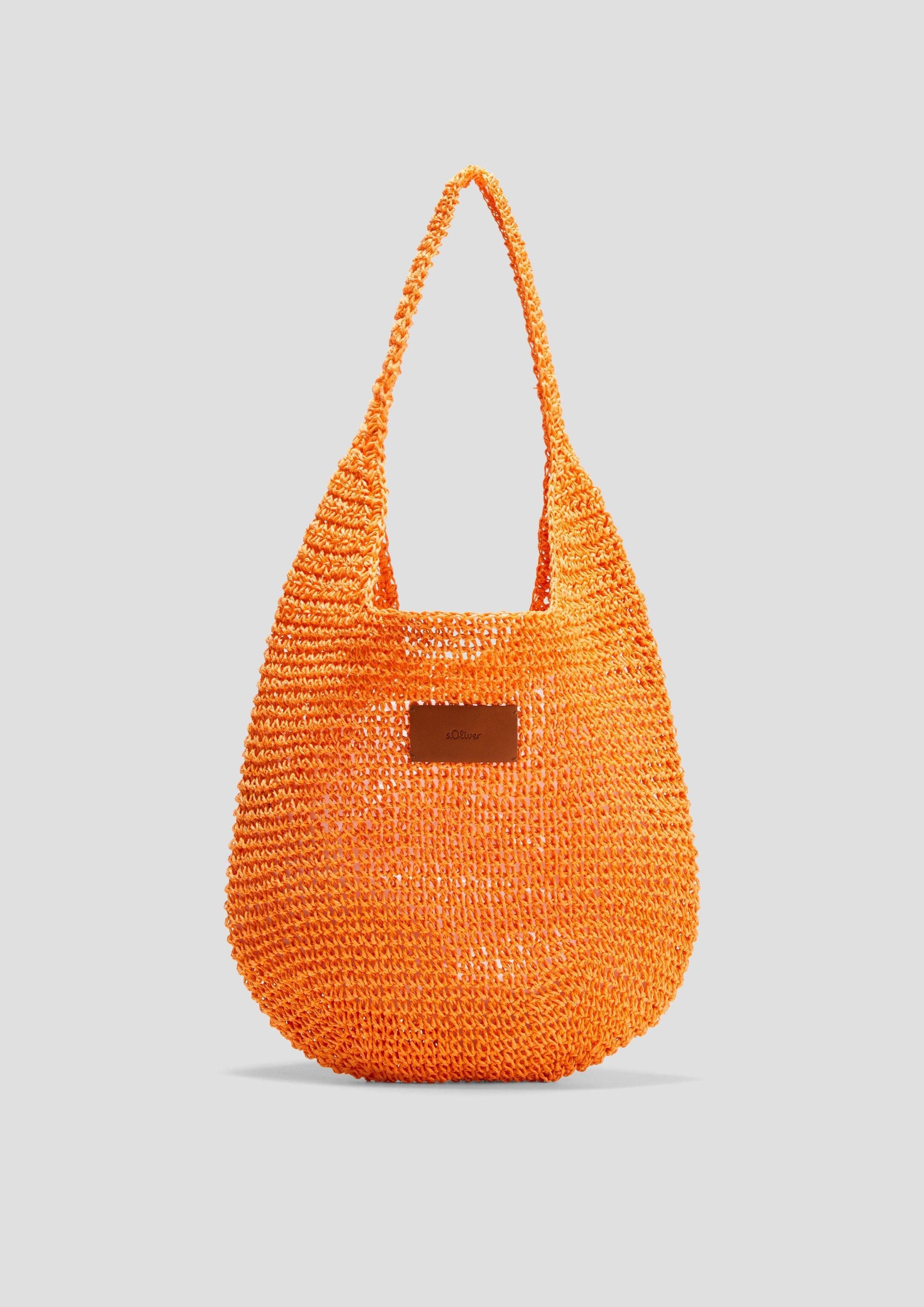 s.Oliver Schultertasche Tasche, Shopper in Bast-Optik