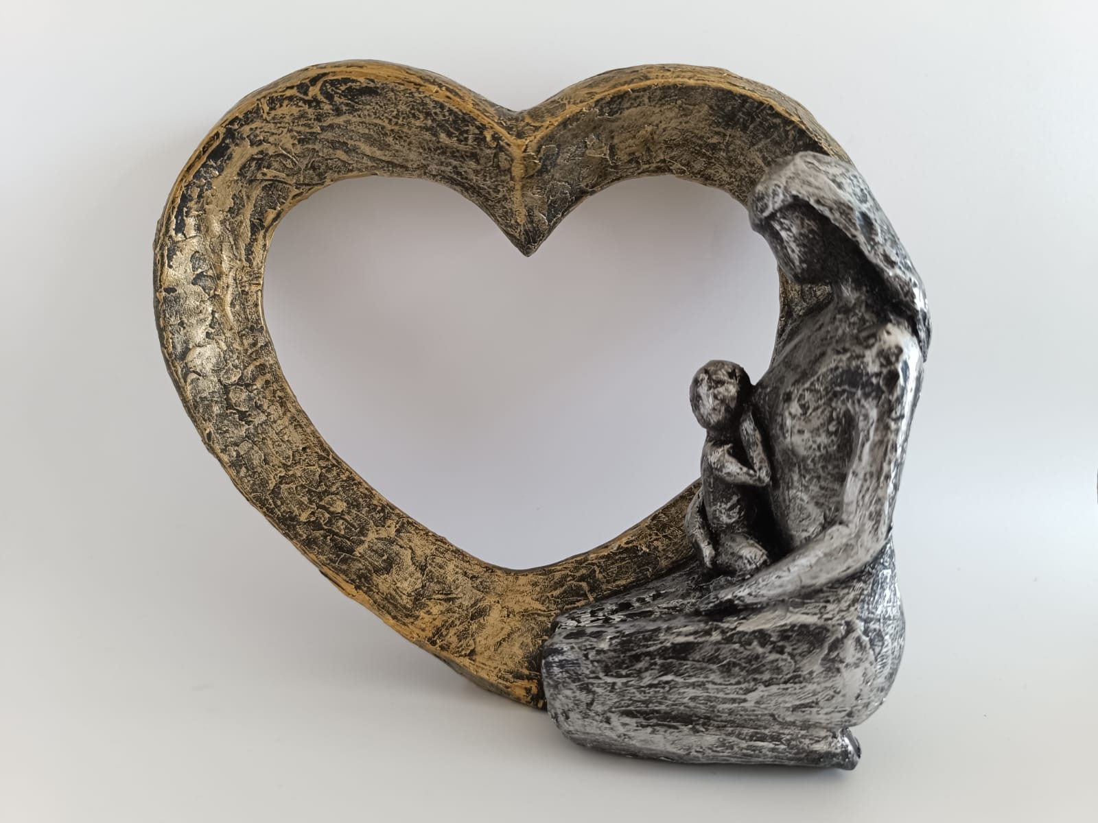 VITALWORXX Dekofigur Skulptur Mutter mit Kind günstig online kaufen