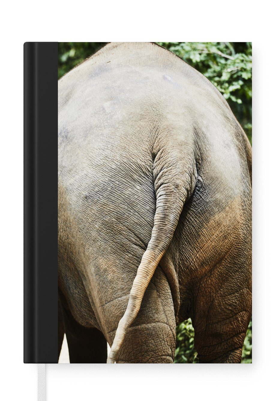 MuchoWow Notizbuch Elefant - Tiere - Grau - Natur, Journal, Merkzettel, Tagebuch, Notizheft, A5, 98 Seiten, Haushaltsbuch