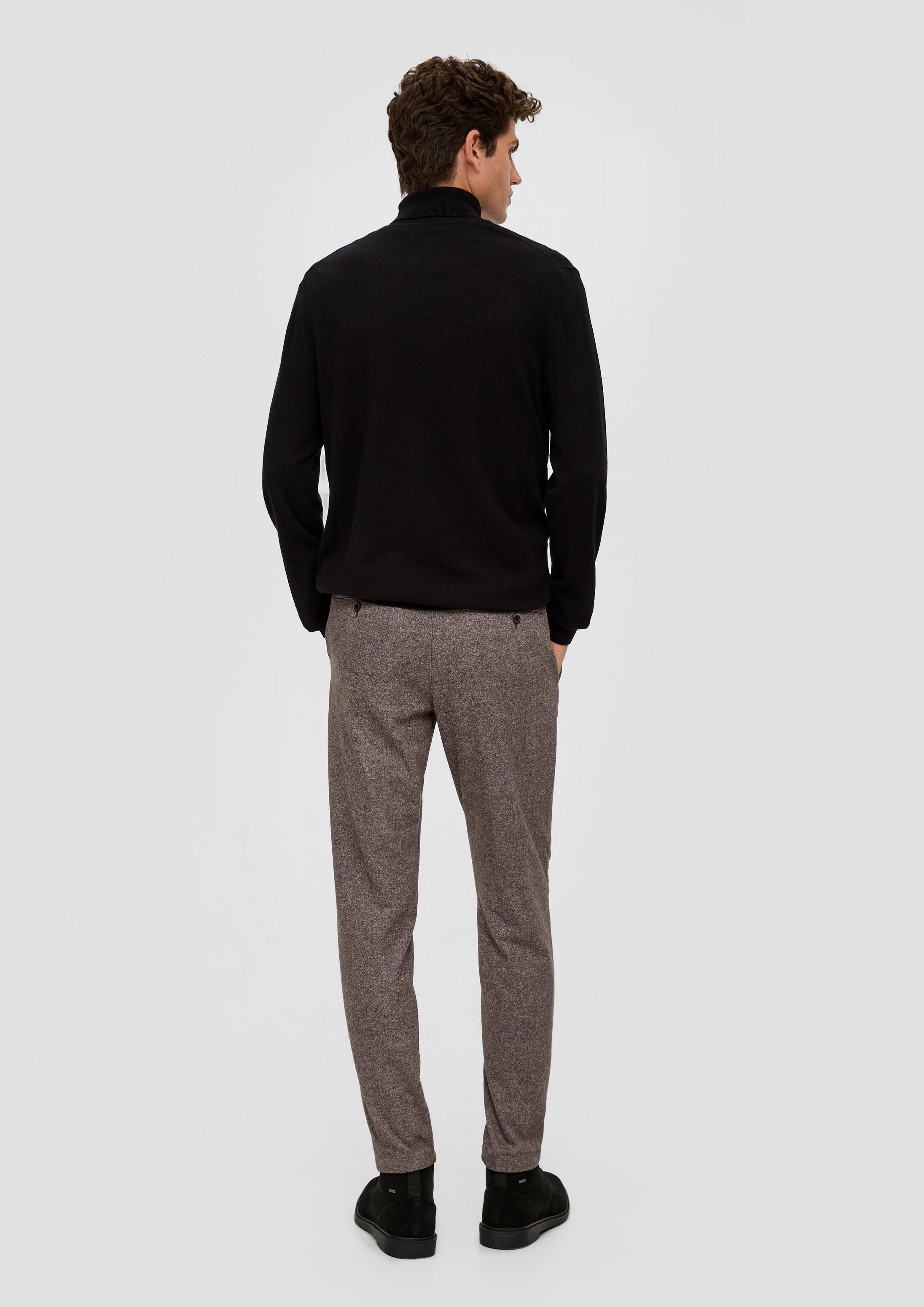 s.Oliver Chinos Hose S.OJOGG Slim: Jogpants aus Jersey in Tweed-Optik