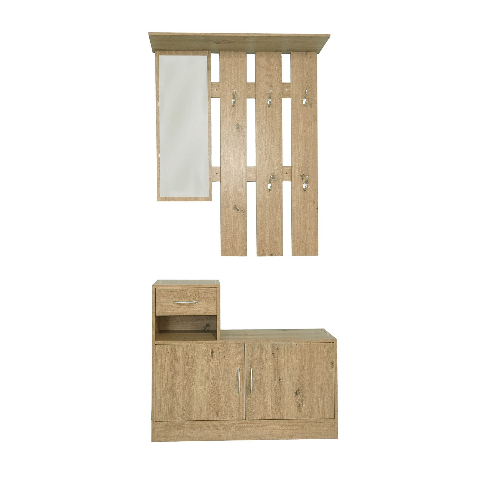 HTI-Line Garderoben-Set Garderobe Thekla, (Set, 2-St., 1x Garderobenpaneel günstig online kaufen