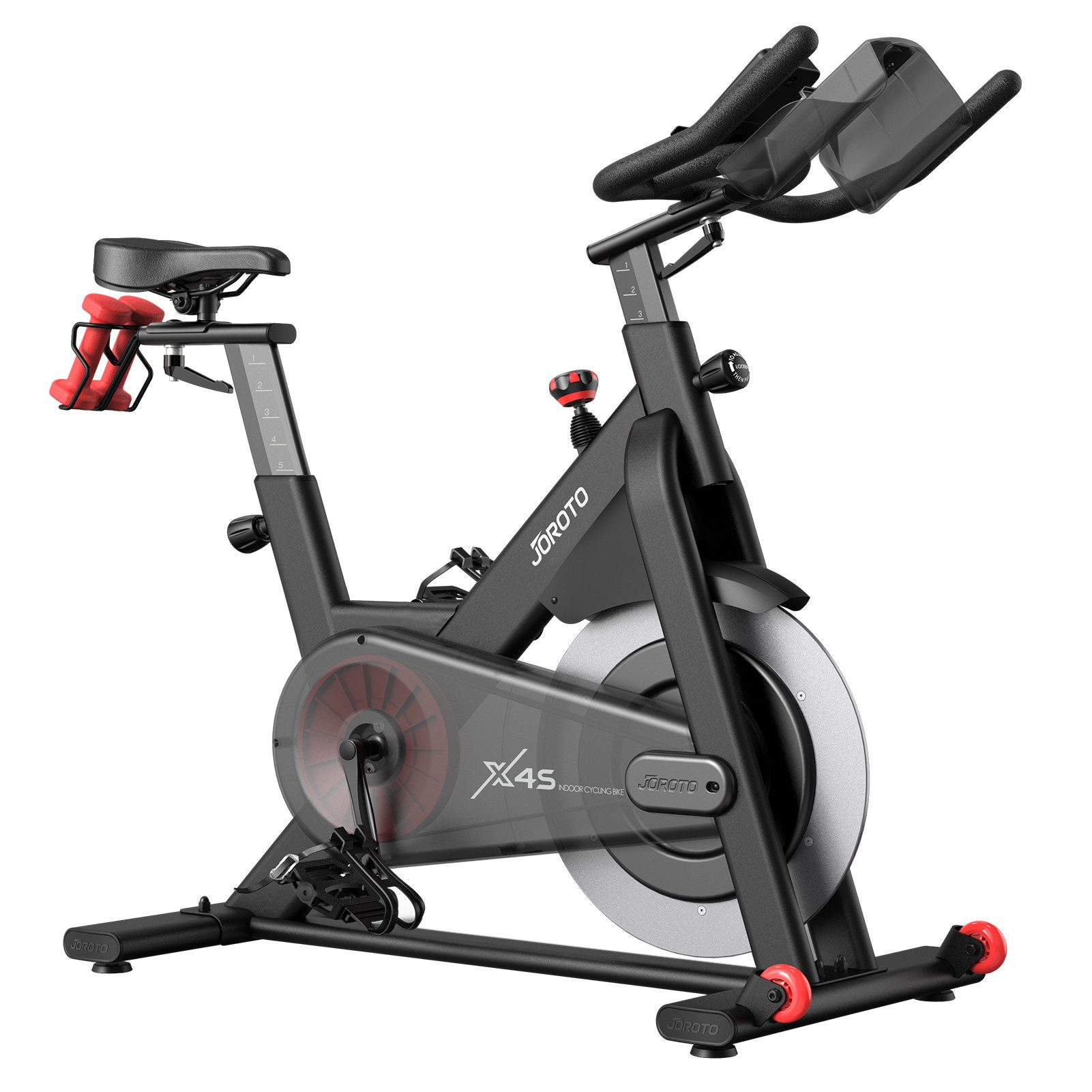 JOROTO Speedbike X4S Bluetooth Heimtrainer Fahrrad, Indoor Cycling Bike mit Lesbarem Magnetwiderstand -160KG Belastbar