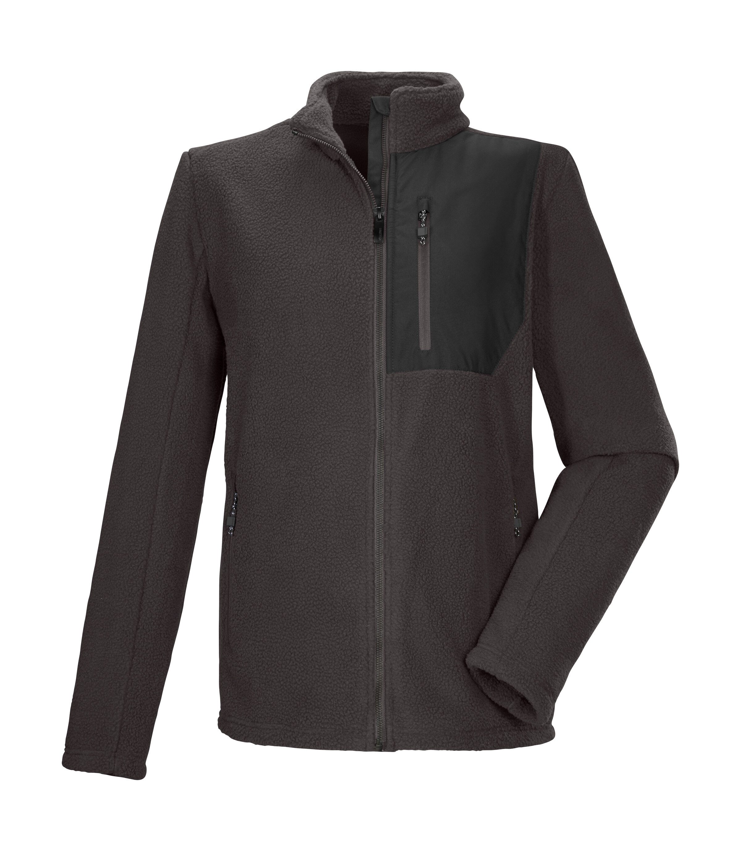 Killtec Fleecejacke KOW 105 MN FLC JCKT Sherpa Fleecejacke: warm, bequem, Kinnschutz, verschließbare Taschen