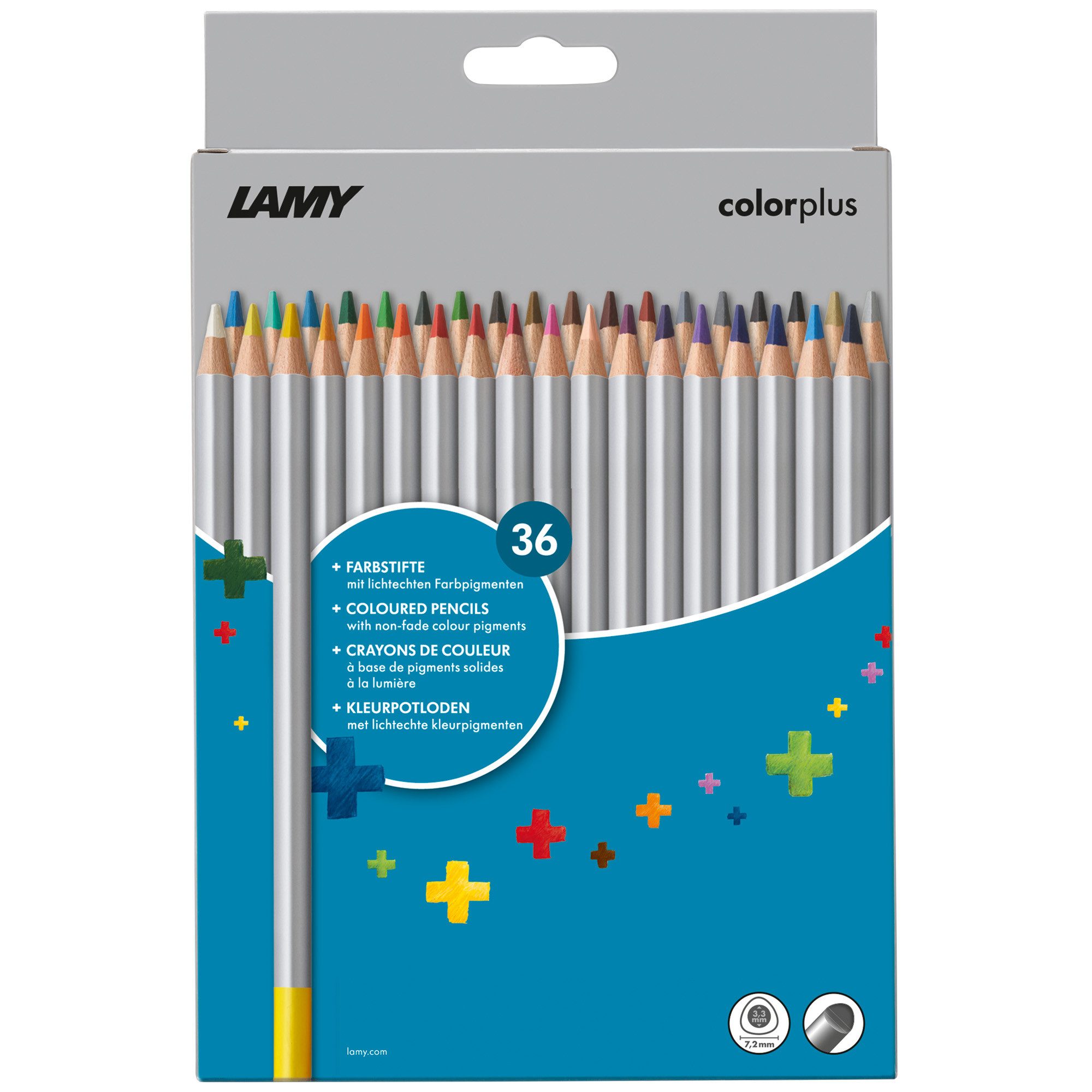 LAMY Buntstift LAMY Buntstifte 36x leuchtende Farbe aus massivem Lindenholz mit ergon