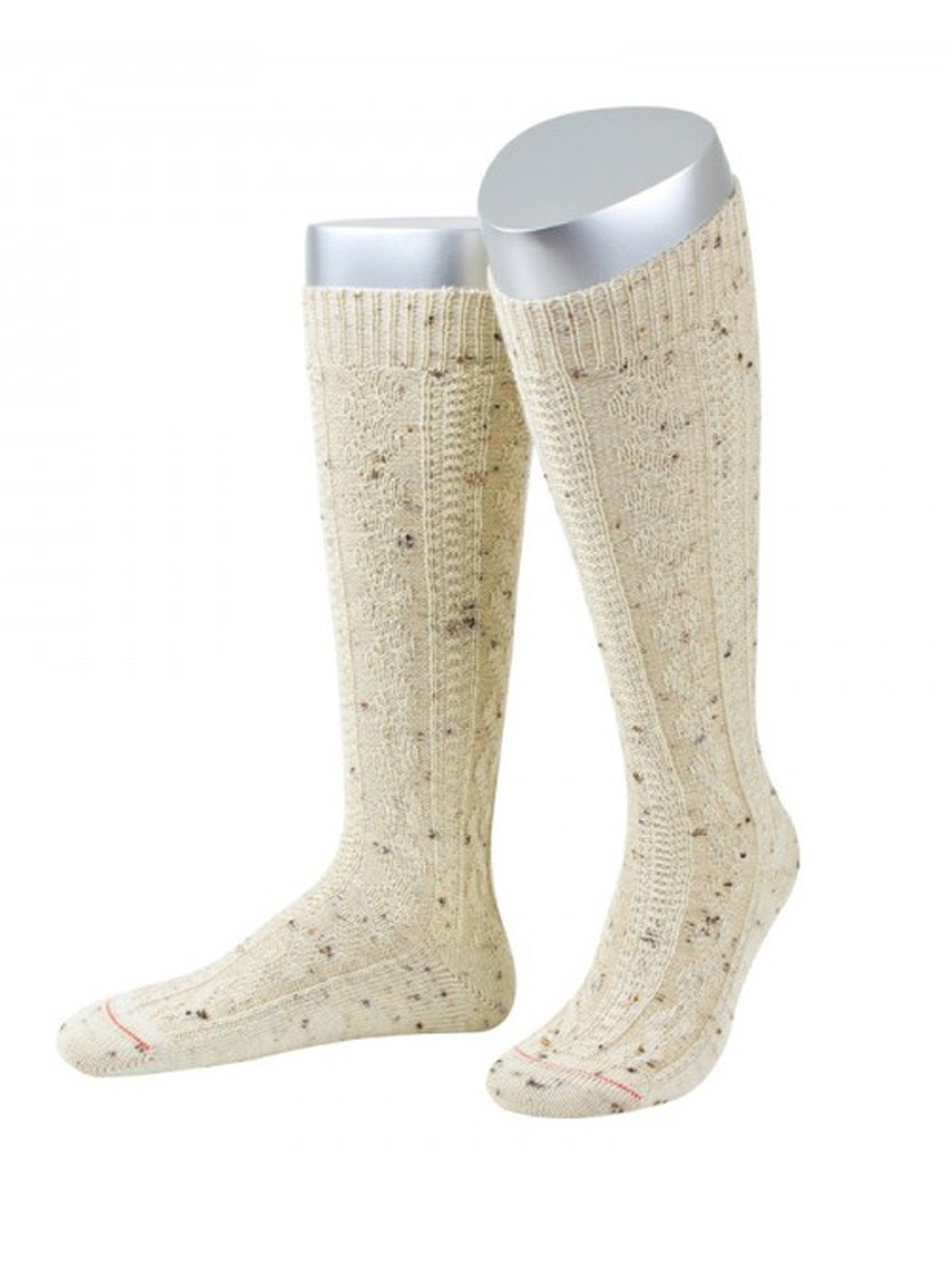 Almbock Trachtensocken Trachten Socken lang Merino Schurwolle (1-Paar) natur meliert