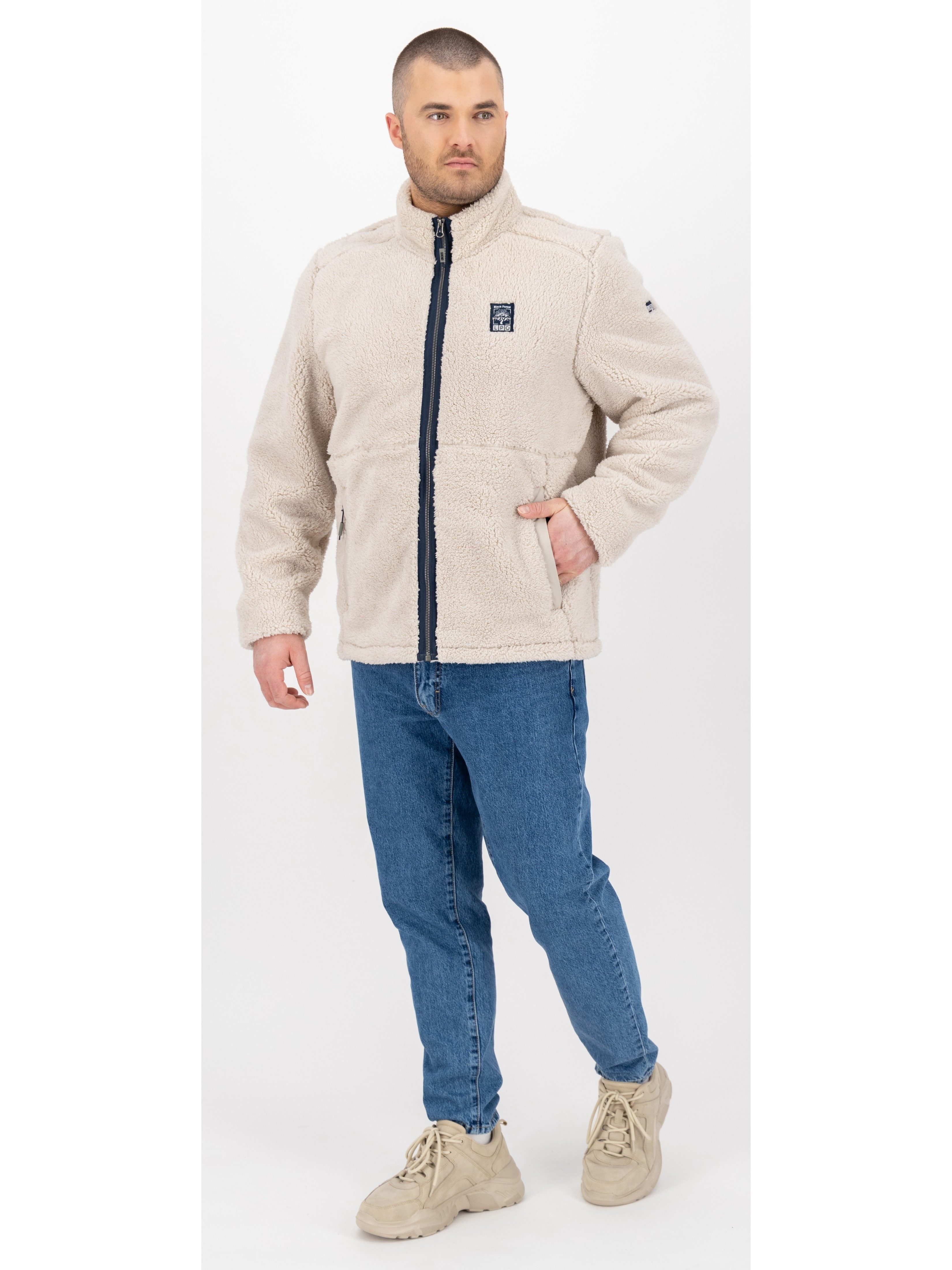LPO Fleecejacke REECE MN Stehkragen, mit Langhaarfleece gefüttert