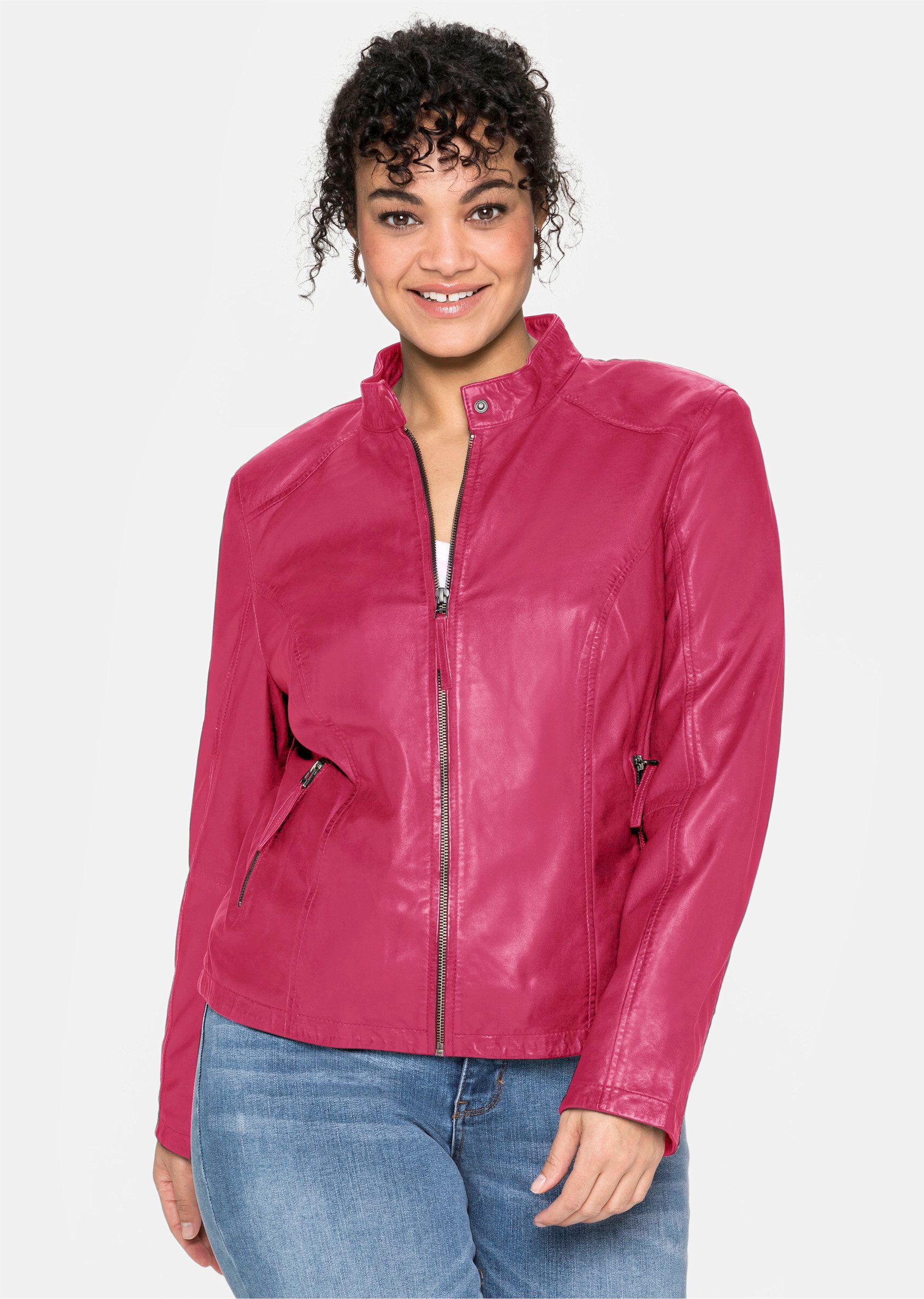 Sheego Allwetterjacke Lederjacke günstig online kaufen
