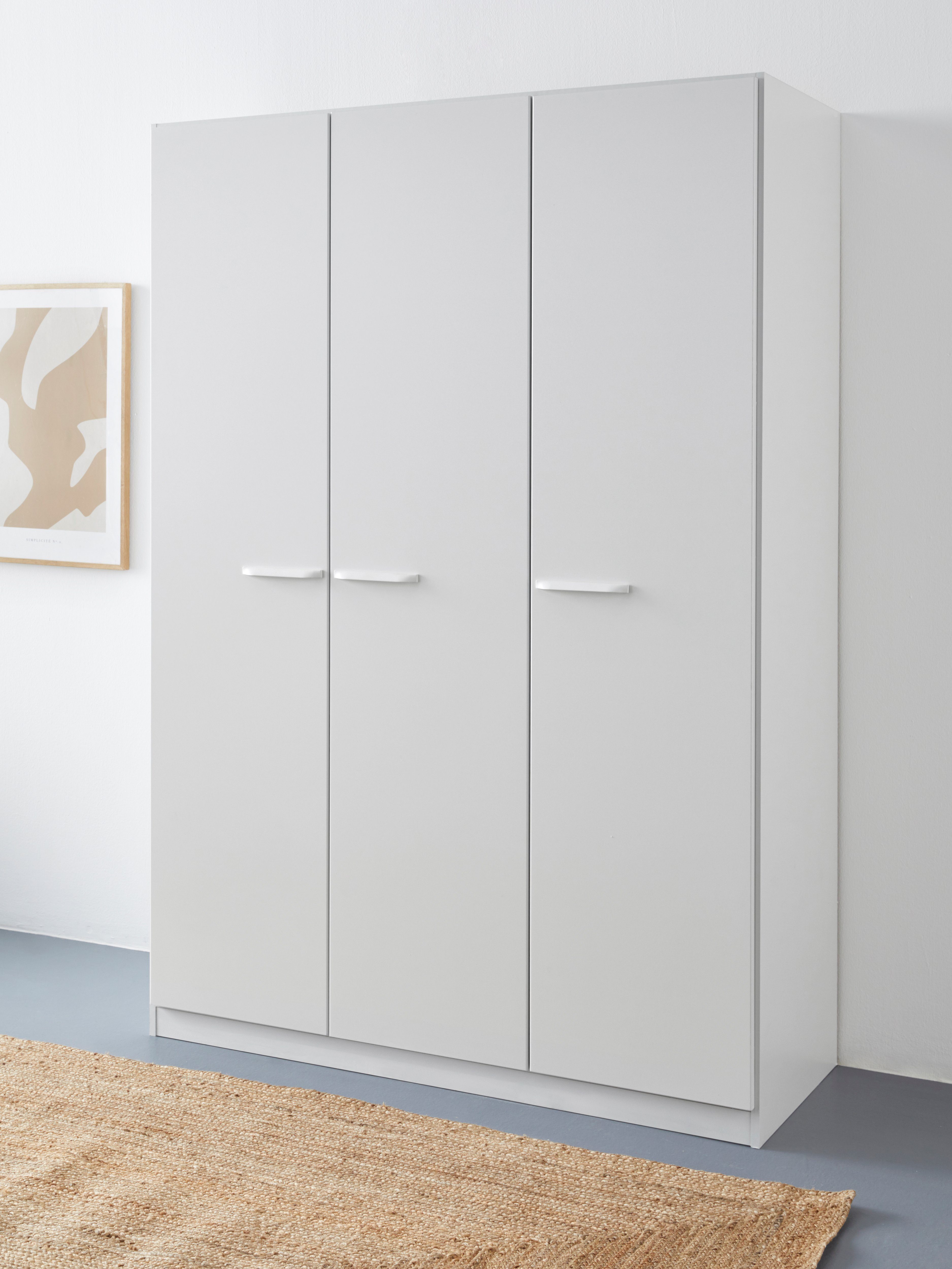 rauch Drehtürenschrank Kleiderschrank Schrank Garderobe Wäscheschrank VANDOR in drei Breiten, Höhe 197 cm, Griffe in Graumetallic MADE IN GERMANY