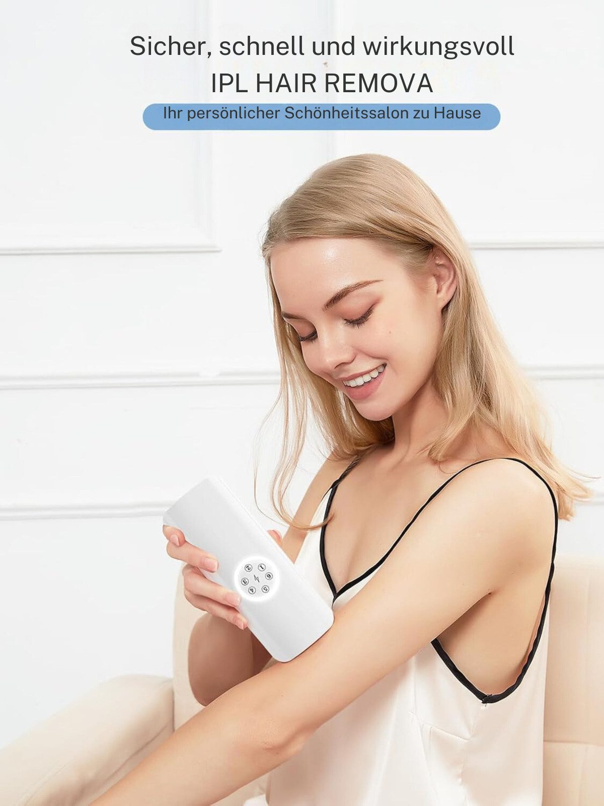 Vivitar IPL-Haarentferner Pulslicht Epilierer Laser Epilierer für Frauen und Männer, schmerzfreie dauerhafte Haarentfernung, für Gesicht, Arme, Beine, Achseln,  – Bild 5 von 5