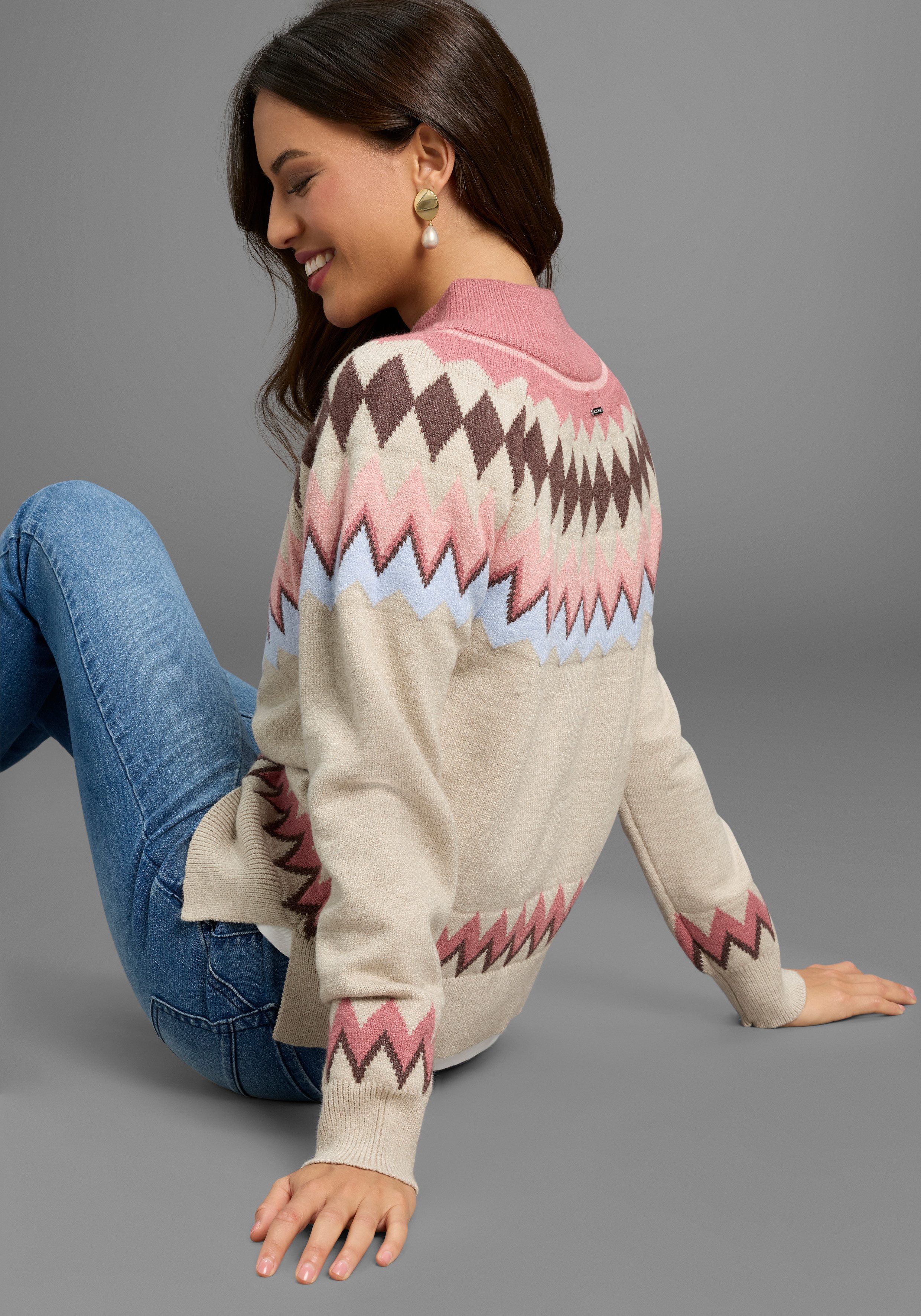 Laura Scott Troyer Winterstrick mit kuscheligem Norwegermuster - NEUE KOLLE günstig online kaufen