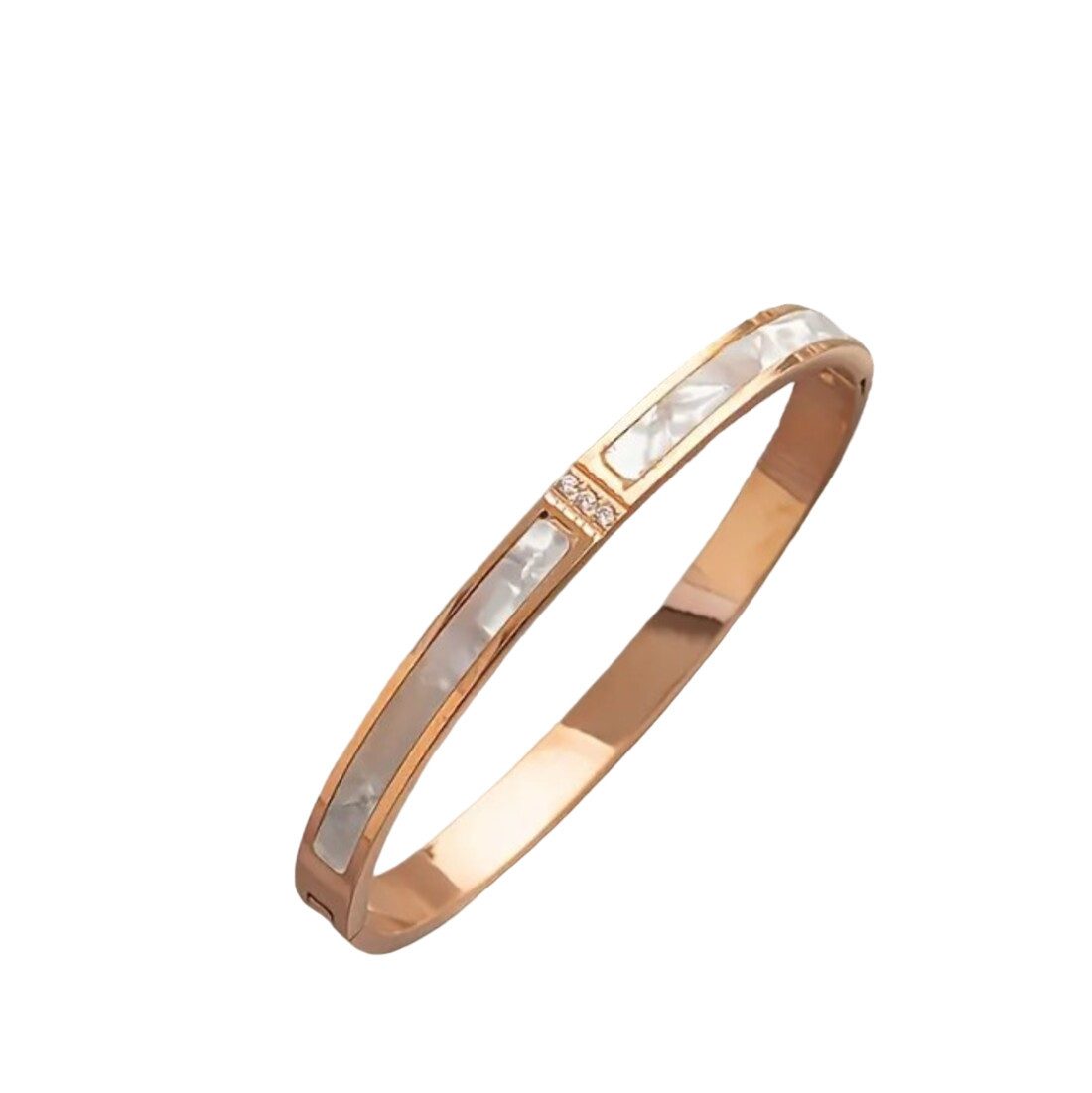 Lale Collection® Armreif Edelstahl-Armreif Muschel & Strass Accessoire Gold günstig online kaufen