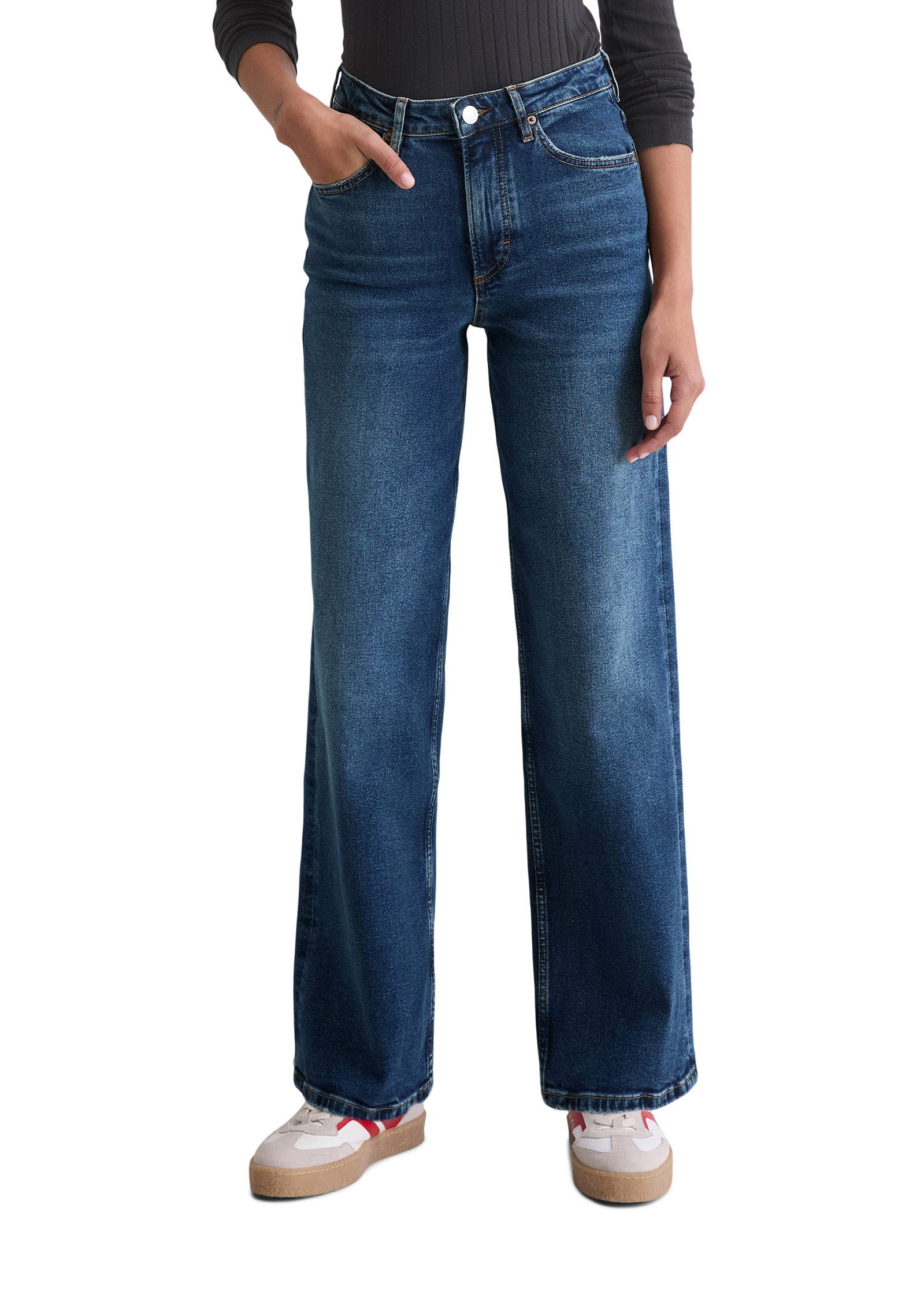 Marc O'Polo Weite Jeans aus Organic-Cotton-Mix-Stretch günstig online kaufen