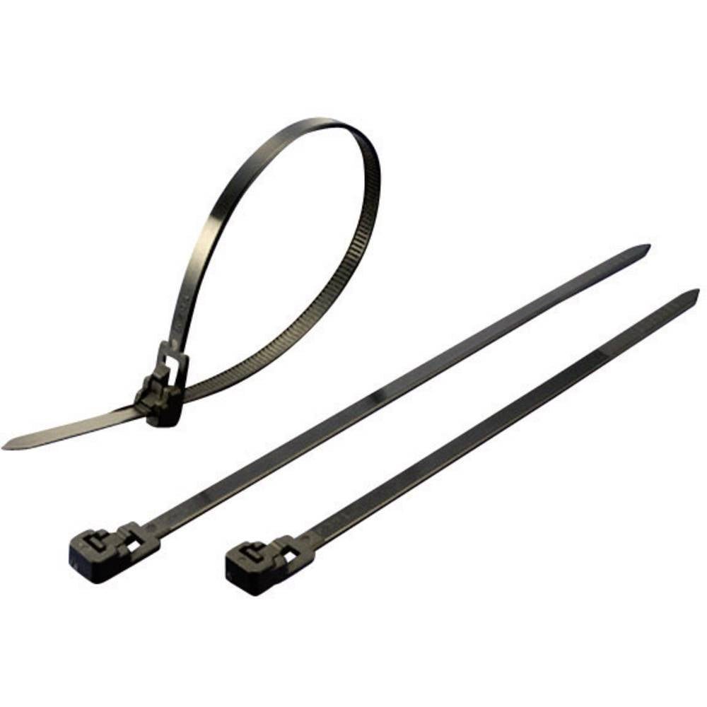 TRU COMPONENTS Kabelbinder Wiederöffnungsbinder 1592883 Lösbar