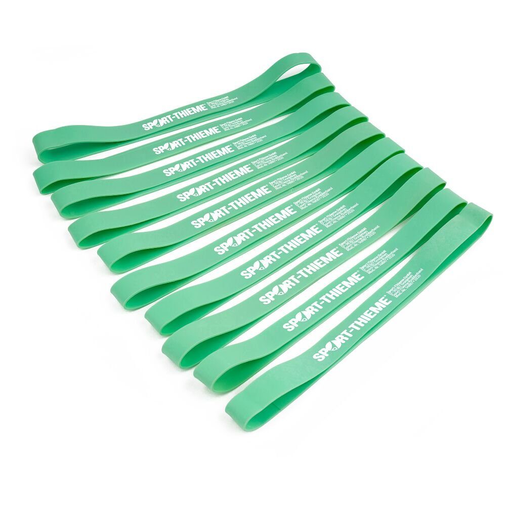 Sport-Thieme Stretchband Rubberbands-Set, Optimale Dehneigenschaften Grün, leicht