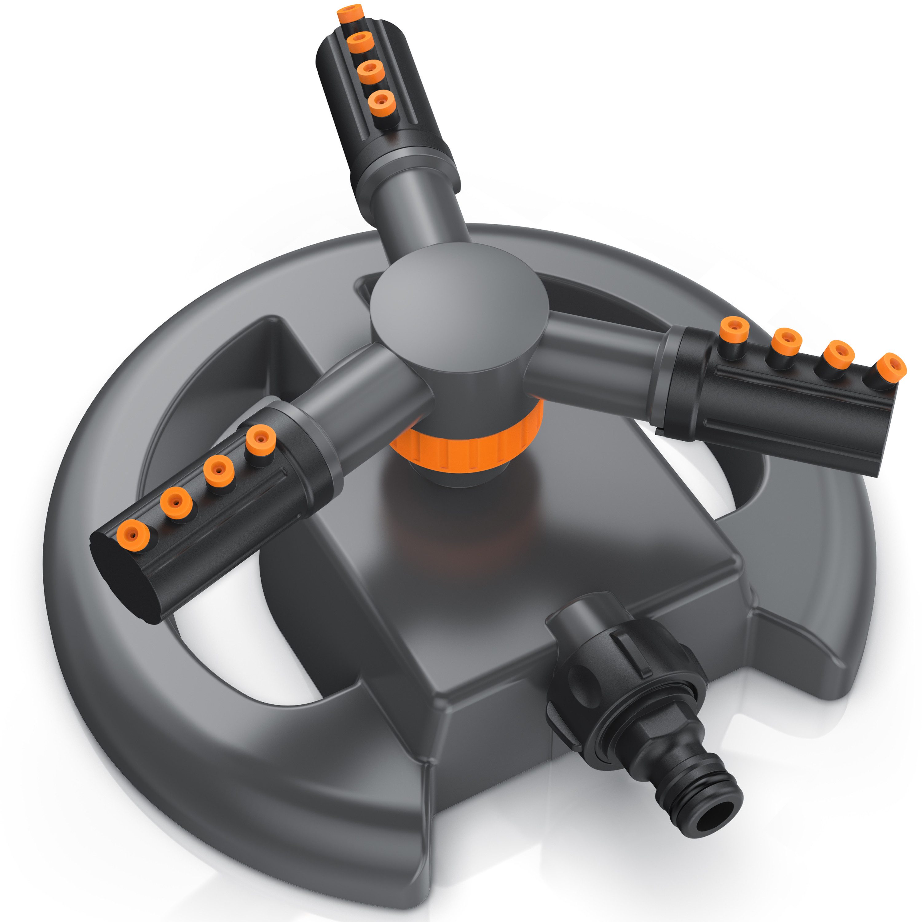 Kreisregner Garten Sprinkler, 360° Rasensprenger, 3 Arm Rasensnsprikler rotierend