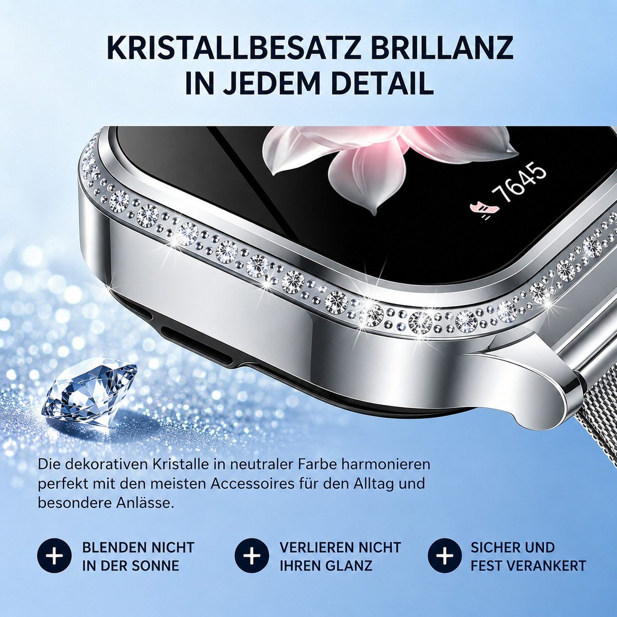 ibettertec Smartwatch Damen Herren, Neueste Fitness Uhr mit Anruffunktion Smartwatch (4,45 cm/1,75-Zoll-TFT-LCD-Touchscreen Zoll) IP68 Wasserdicht,Uhren Watch für Android IOS, Fitnessuhr Tracker mit Pulsmesser Schrittzähler Schlafmonitor