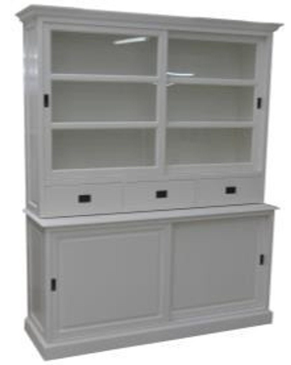 Casa Padrino Buffet Shabby Chic Landhaus Stil Schrank Buffetschrank 180cm ModF4 - Schrank Esszimmer