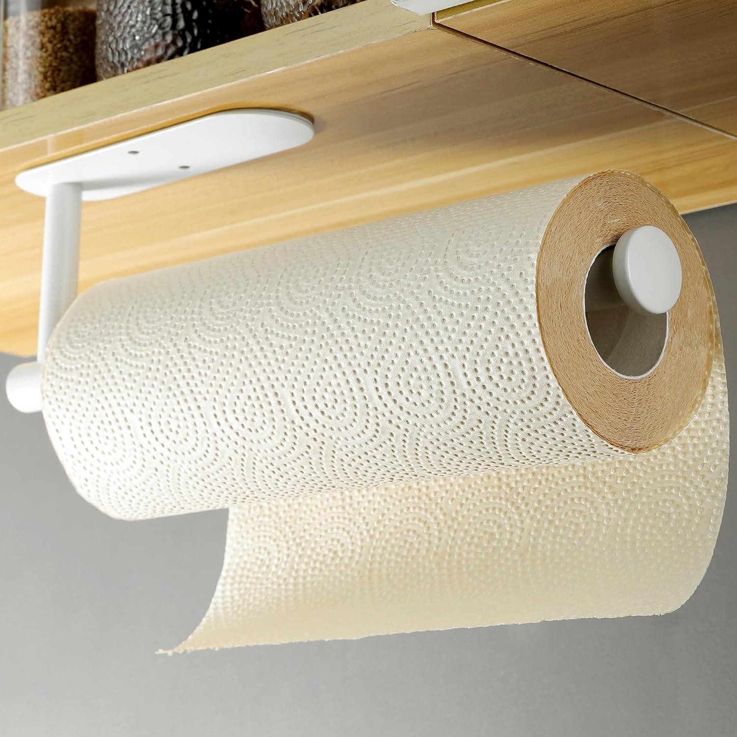 LuxusKollektion Küchenrollenhalter Küchenrollenhalter Selbstklebend Edelstahl Unterschrank Weiß